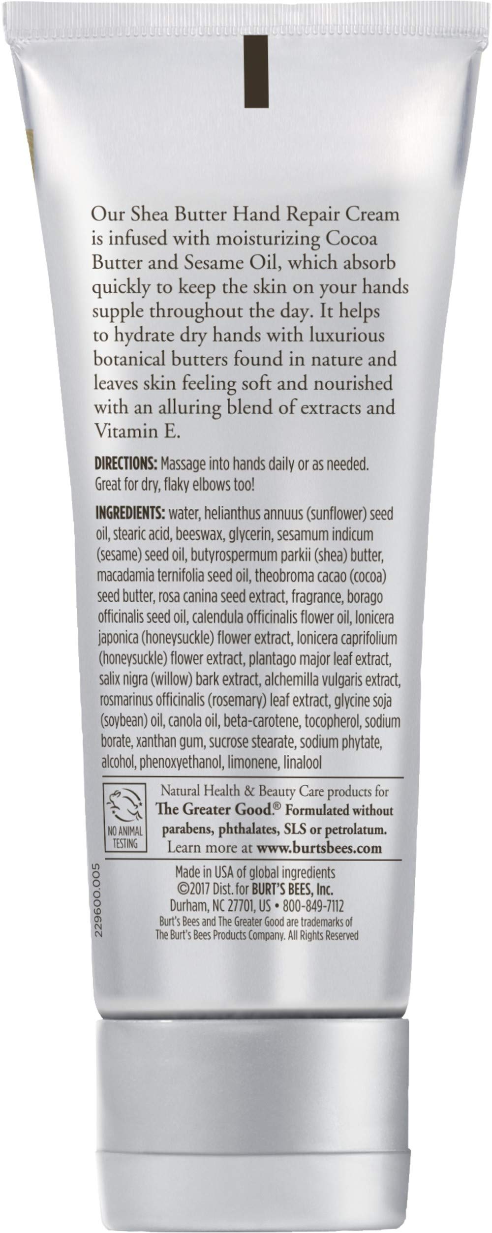 Burt's Bees Shea Butter Hand Cream 3.2 oz in a 3-pack, moisturizing skin moisturizer with natural shea butter for soft hands.