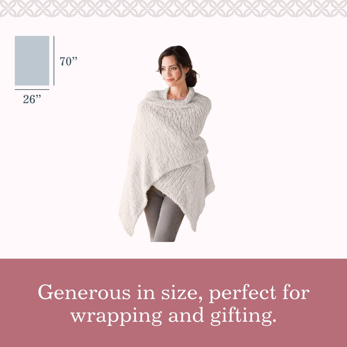 DEMDACO Giving Collection Giving Shawl with Pockets Light - DEMDACO Official Imagery - 4