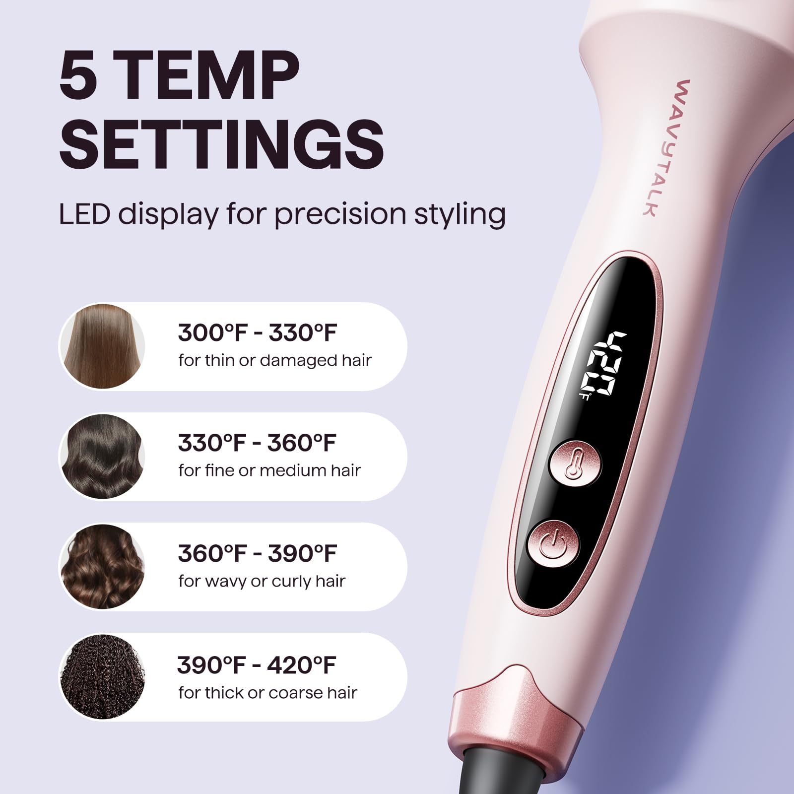 Wavytalk Thermal Brush Blowout Boost 1.5″ Heat Round Brush for Blowout Look
