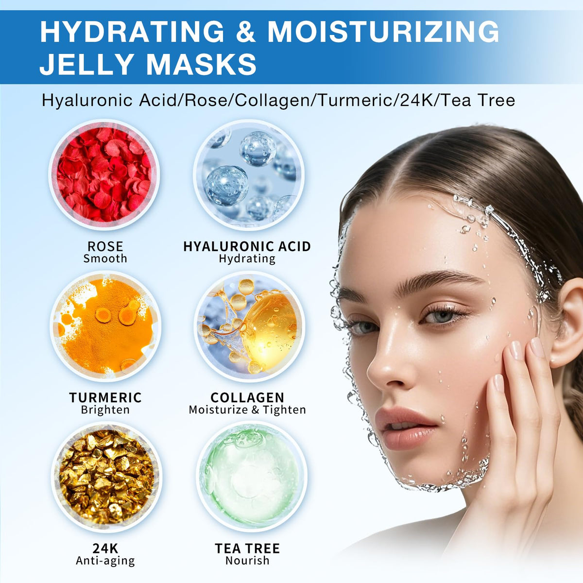 Jelly Masks for Facials Professional Hydrating Moisturizing - Angeland Official Imagery - 4