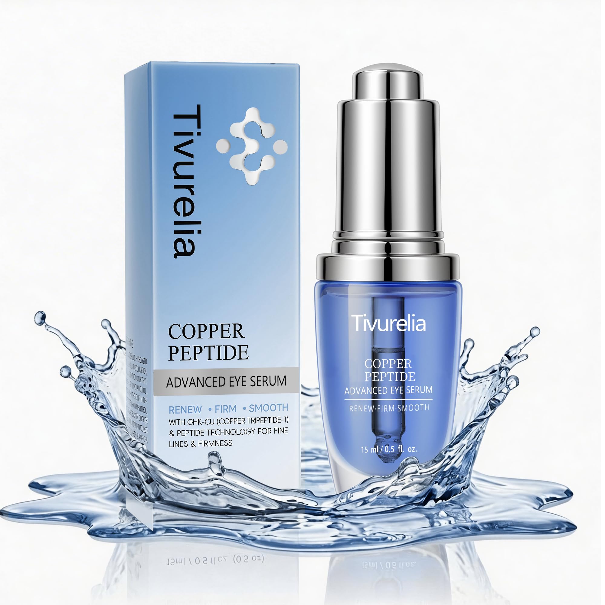 Copper Peptide Anti Aging Eye Serum, Korean Skin Care Advanced - Product Imagery