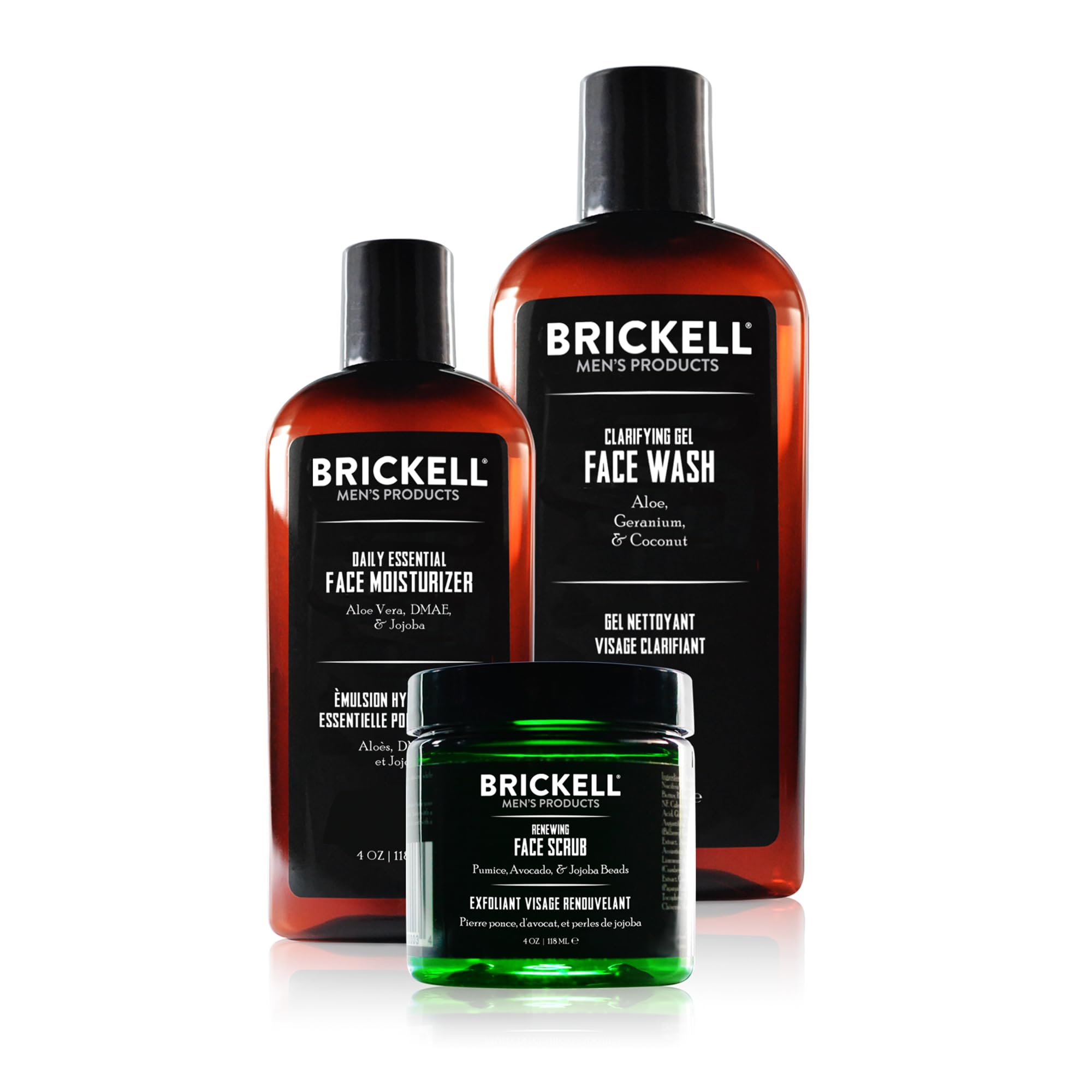 Brickell Men's Daily Advanced Face Care Routine I, Gel Facial - Product Imagery