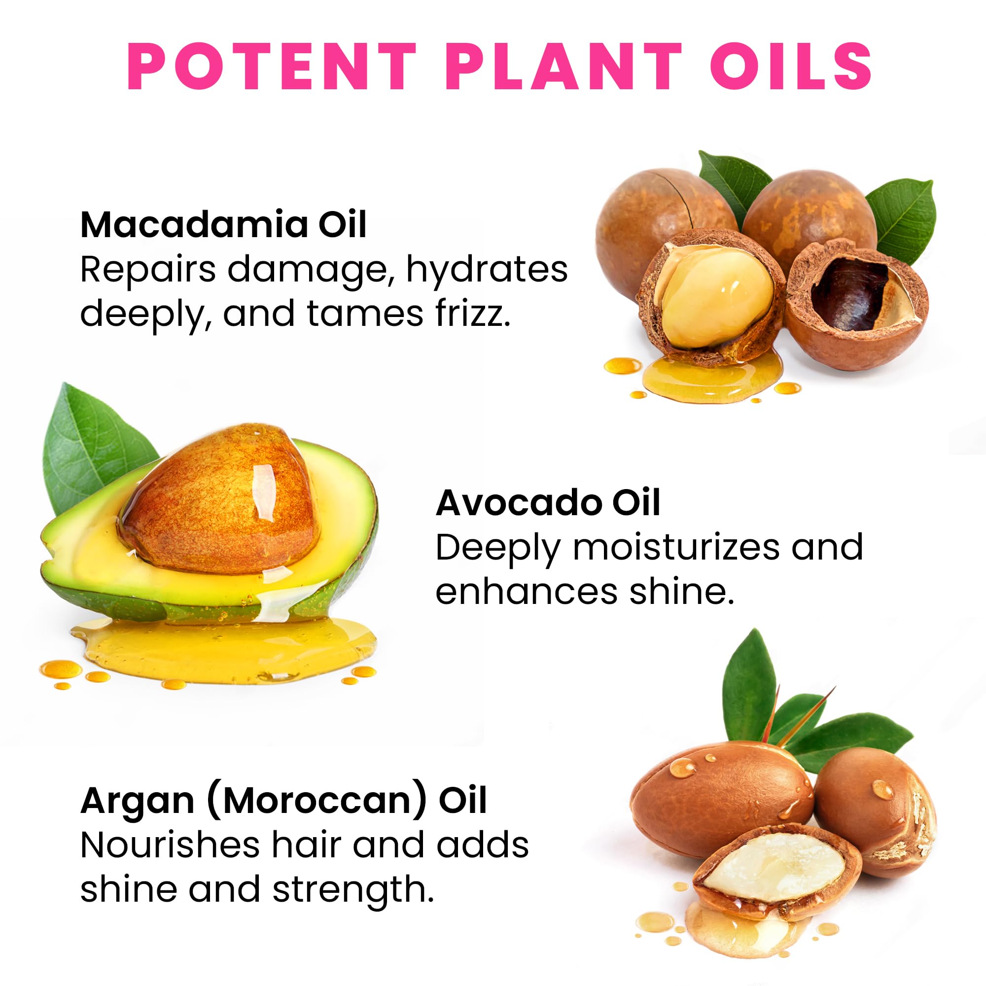 Bali Secret Hair Oil Capsules with argan, macadamia, and avocado for topical hair regrowth treatment, shown in a close-up.