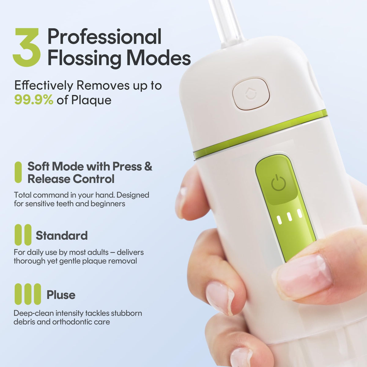 Flosser Go Portable Water Flosser for Travel - Bixdo Glossonic Official Imagery - 7