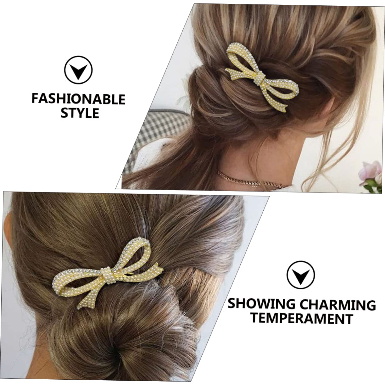 Happyyami Delicate Pearl Bridal Hairpin with Bow Design Elegant Wedding Hair Accessory for Women Construction for Special Occasions and Cultural Celebrations