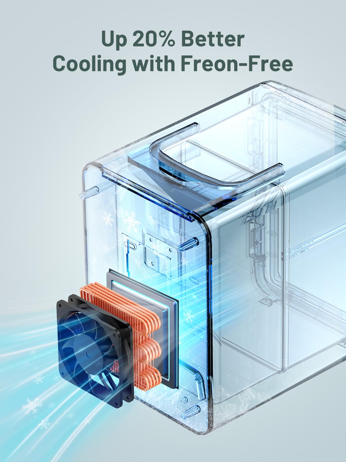 KEENSTAR Mini Fridge, 6 Liter/8 Can Small Fridge, 110V AC/ 12V DC Cooler and Warmer for Bedroom, Cosmetics, Office, Dorm