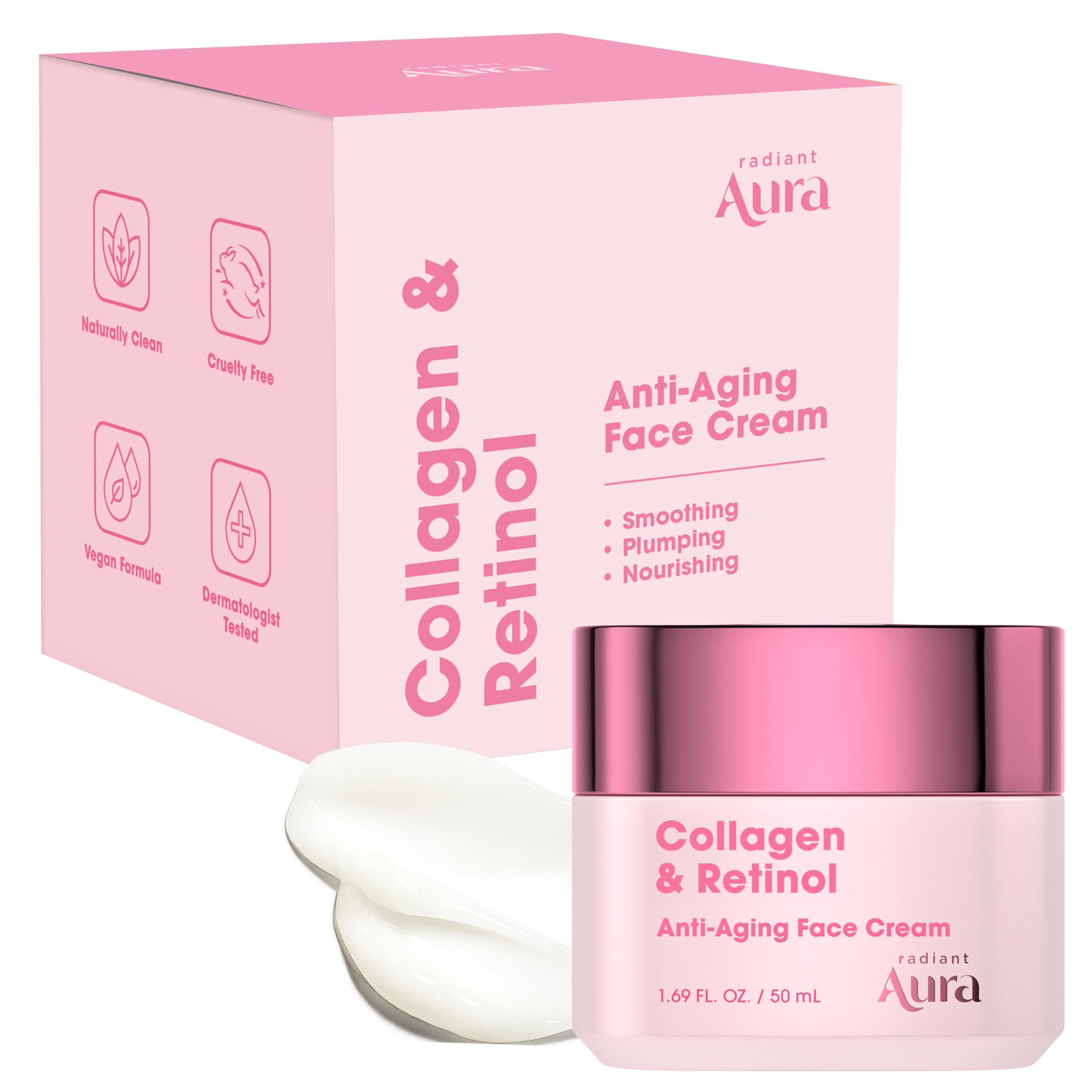 Collagen & Retinol Face Cream – Dermatologist Tested, Anti - Product Imagery