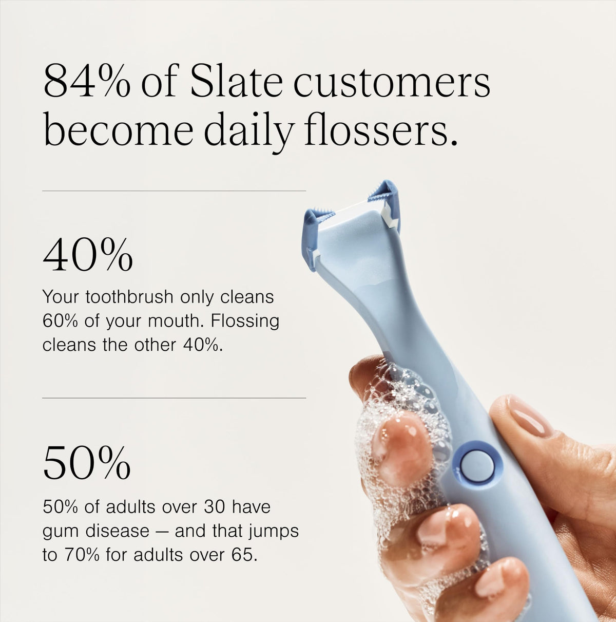 Slate Origin 3 in 1 Battery Powered Electric Flosser Dentist - SLATE Official Imagery - 6