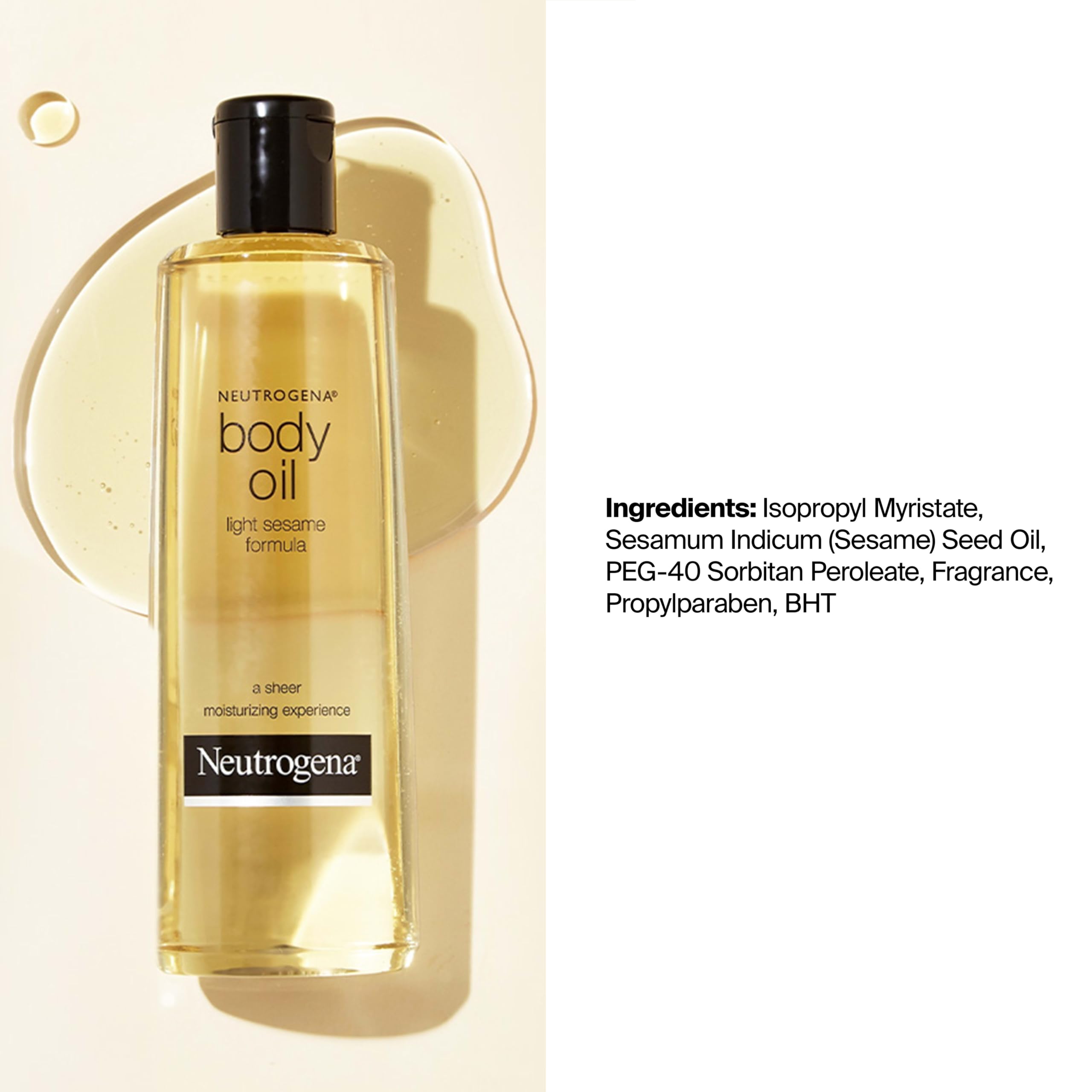 Neutrogena Body Oil Light Sesame Formula, 16 fl. oz