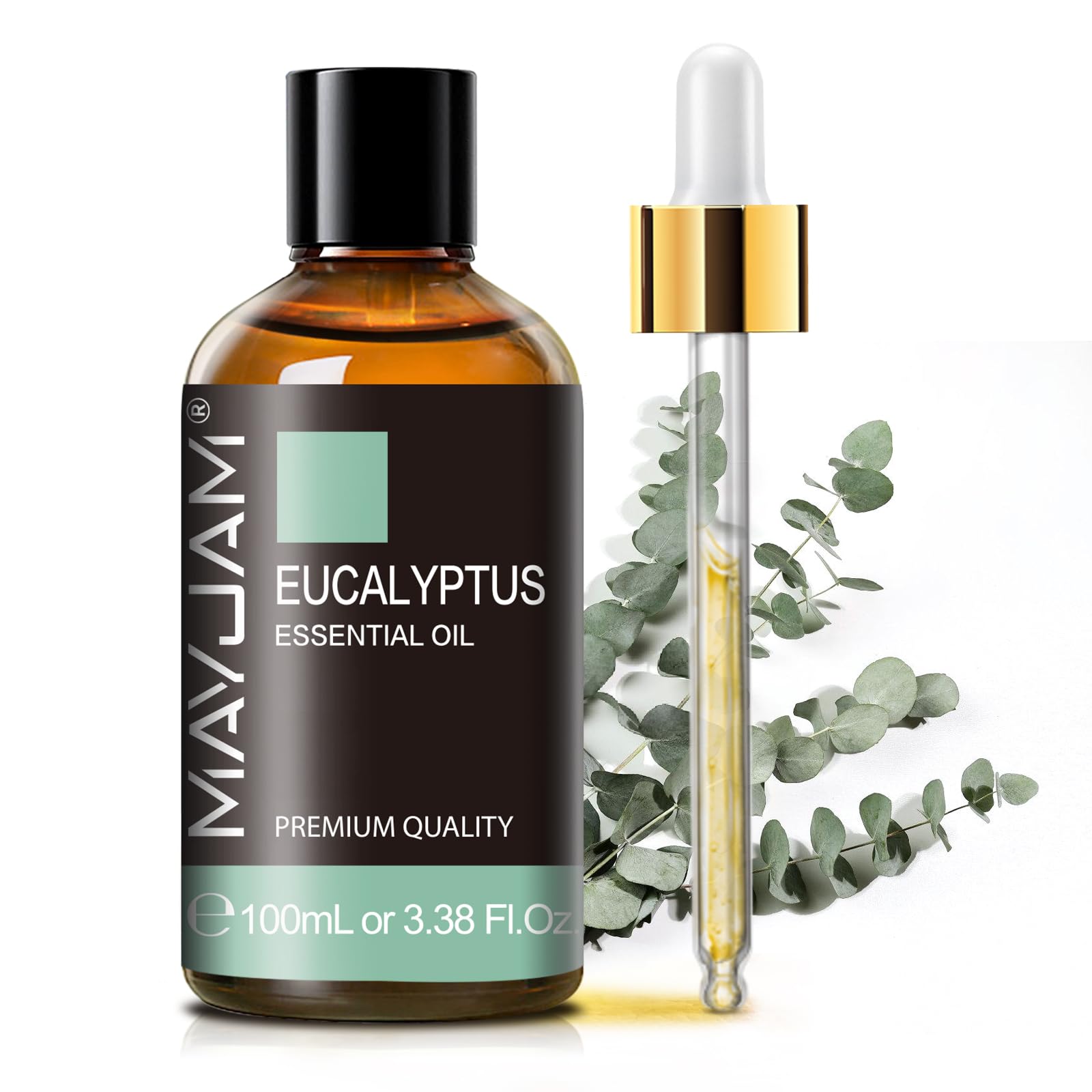 MAYJAM Eucalyptus Essential Oil for Diffuser & Skin – 100ml
