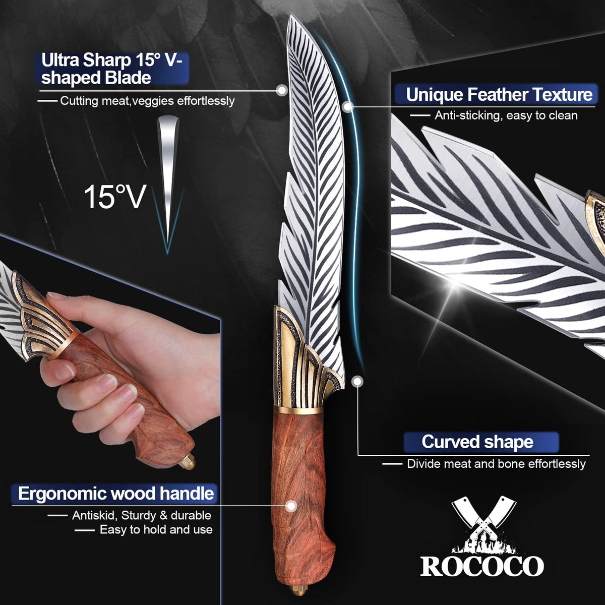 ROCOCO Feather Viking Knife Gift - ROCOCO Official Imagery - 5