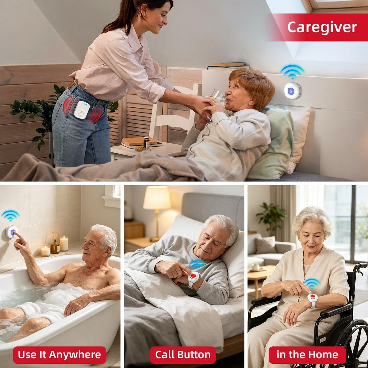 CallToU Caregiver Pager with 2 Wireless Call Button for - CallToU Official Imagery - 8