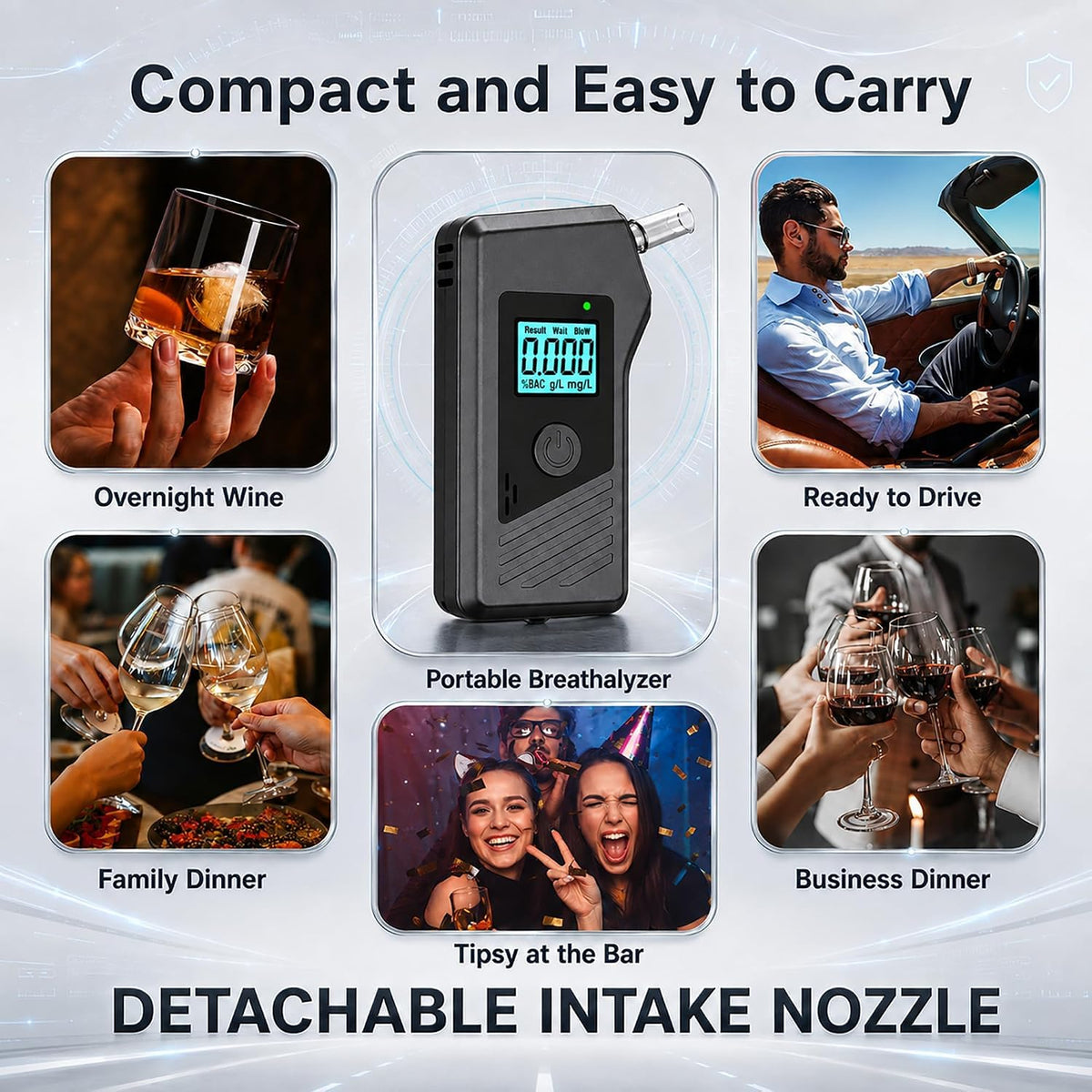 Breathalyzer Portable Breathalyzers for Alcohol with 10 - Cyrixteli Official Imagery - 7