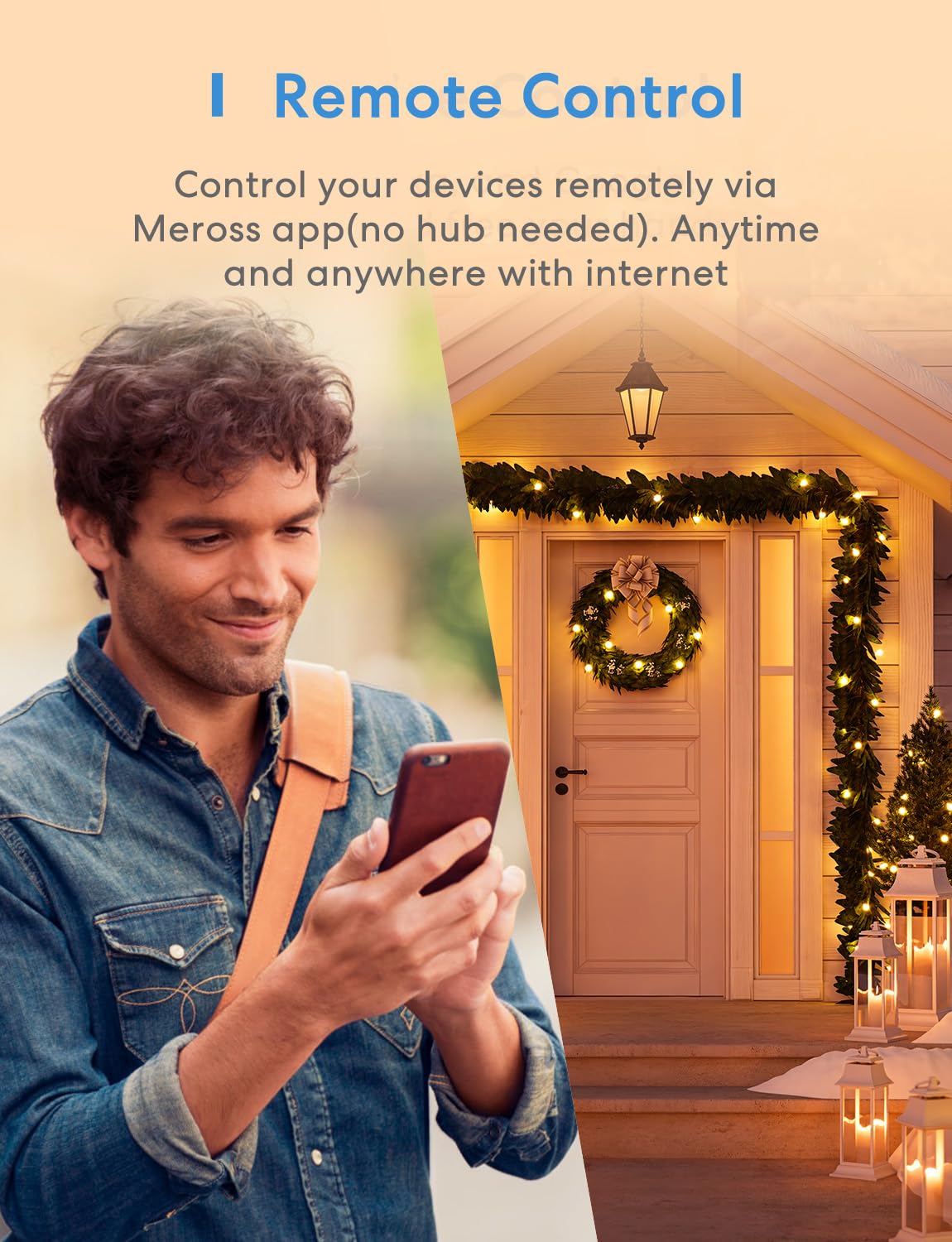 meross Outdoor Smart Plug Work with HomeKit, Alexa, Google and SmartThings – packaging and label