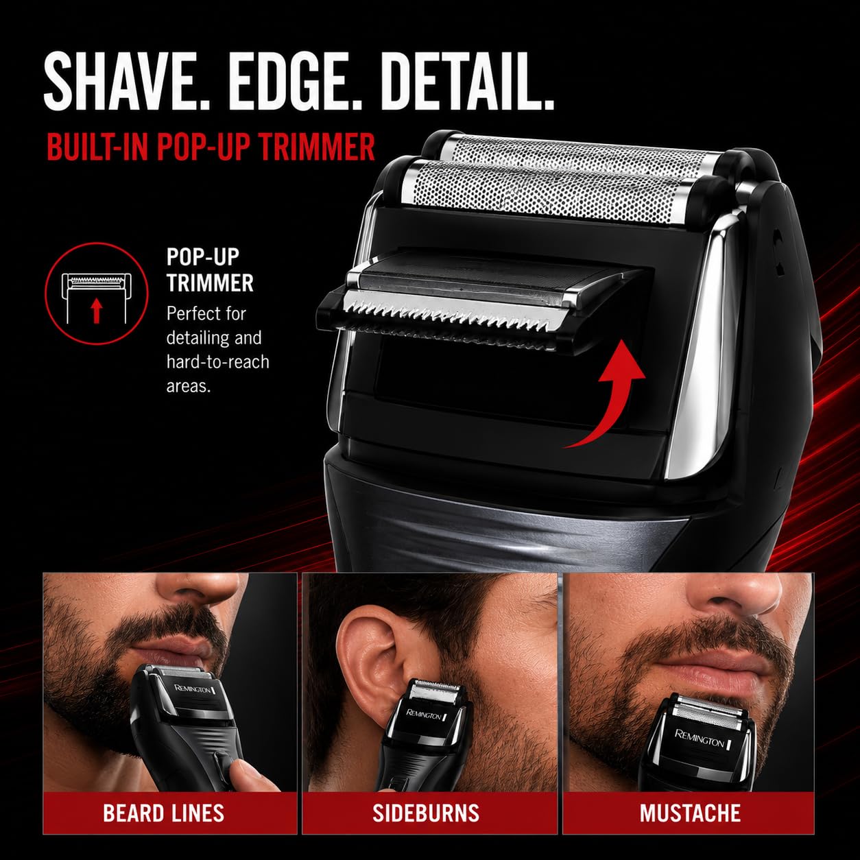 Remington F5 Power Series cordless electric foil shaver for men with a sleek design and rechargeable functionality.