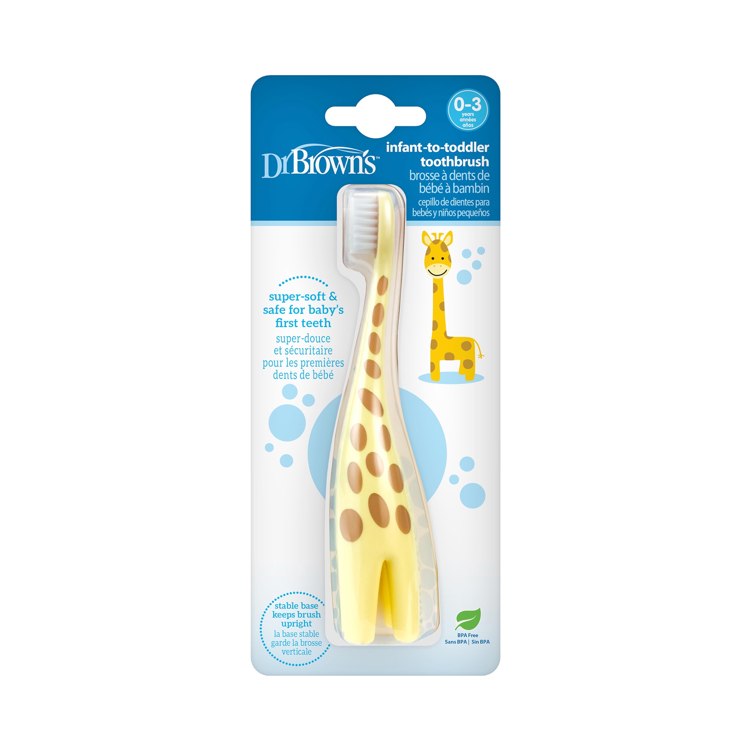Dr. Brown's Infant-to-Toddler Toothbrush, Giraffe - Product Imagery