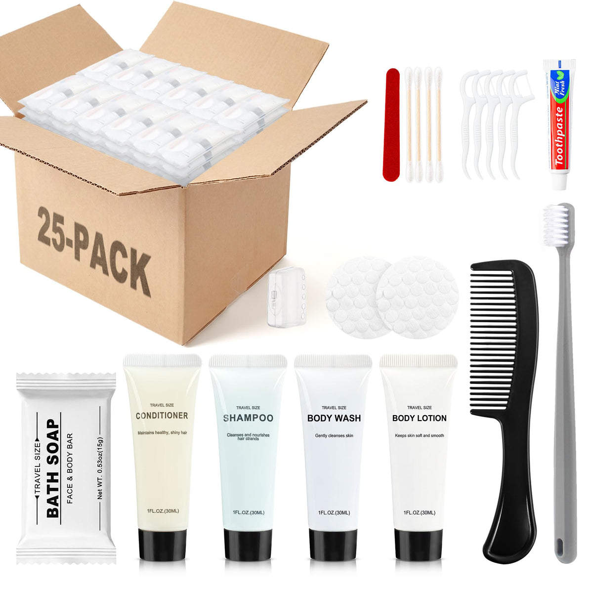 Kocpudu Hygiene kit, Personal Hygiene kit Packaged independently (25-Pack) – product photo (Dental Care Kits)