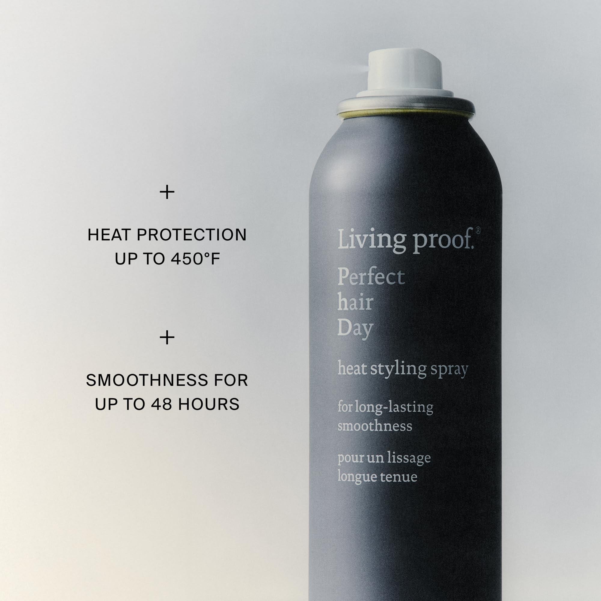 Living Proof Perfect Hair Day Heat Styling Spray 5.5 oz for smooth, protected hair during heat styling.