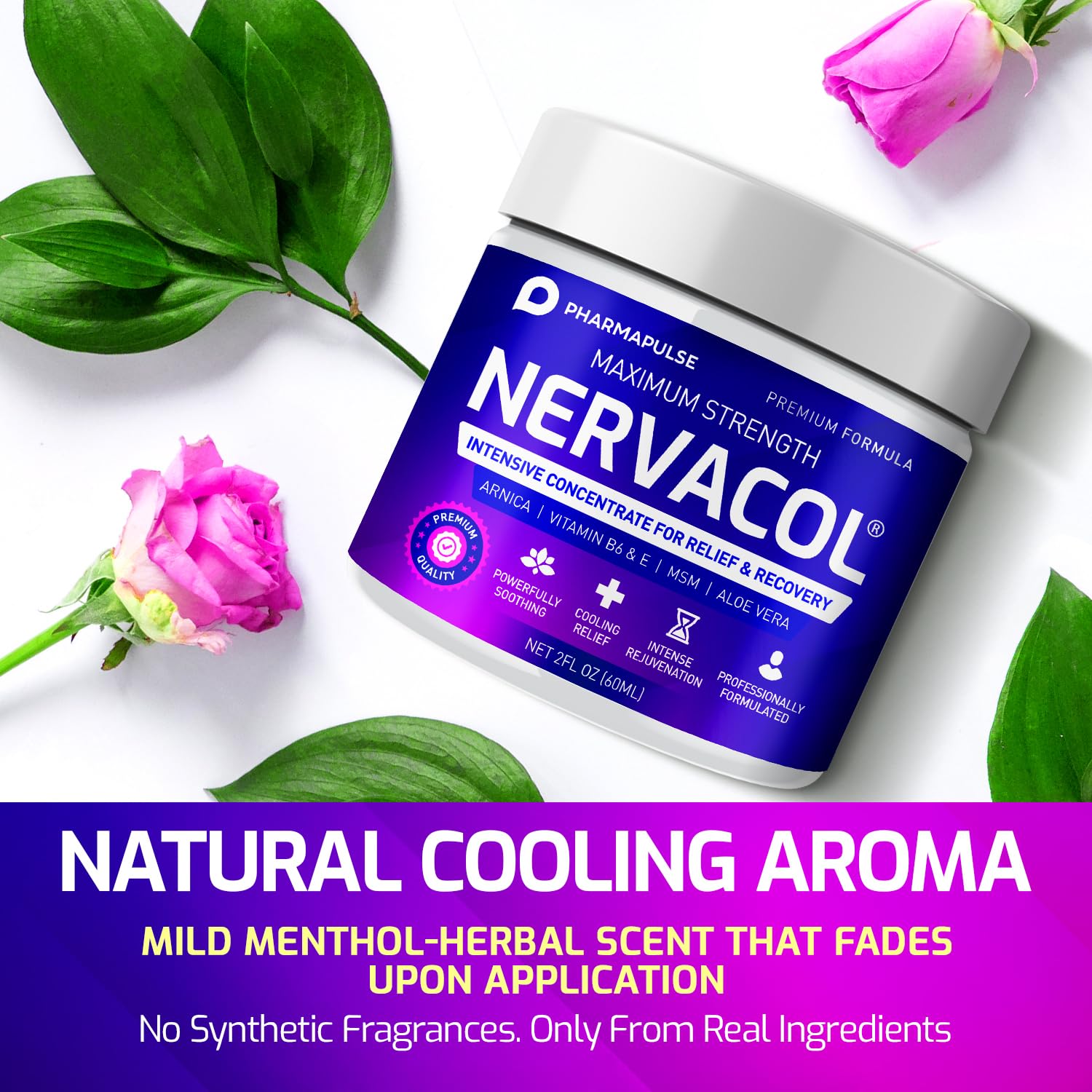Pharmapulse Neuropathy Cream – Maximum Strength for Feet, Hands, Legs, Toes, Lower Back - Alpha Lipoic Acid, Arnica, Vitamin B6, Aloe Vera, MSM - Effective Soothing