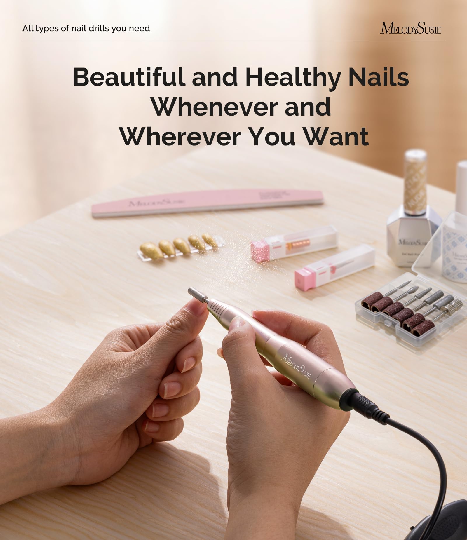 MelodySusie USB Nail Drill PC120I for Gentle Nail Prep