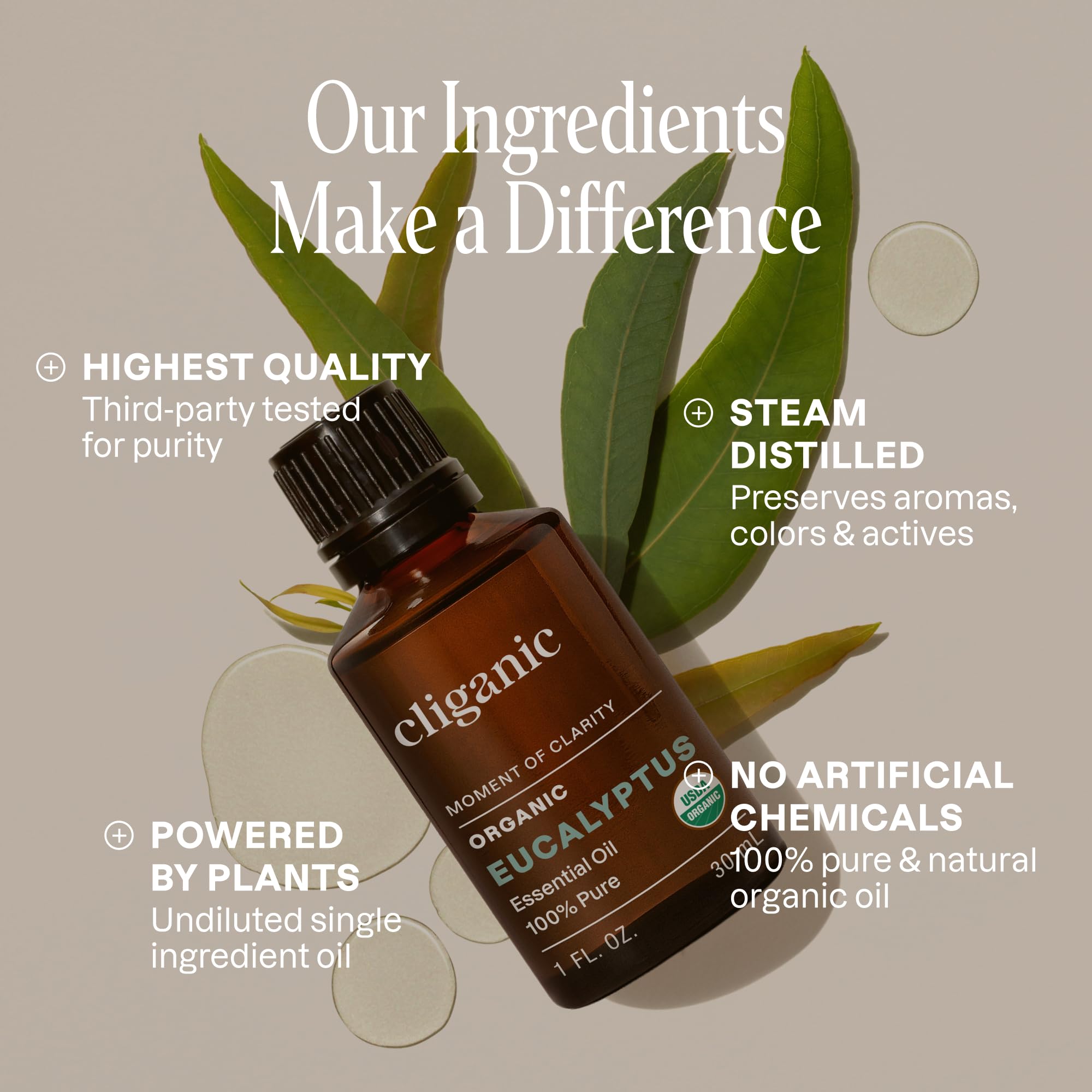 Cliganic Organic Eucalyptus Essential Oil 100% Pure 1oz