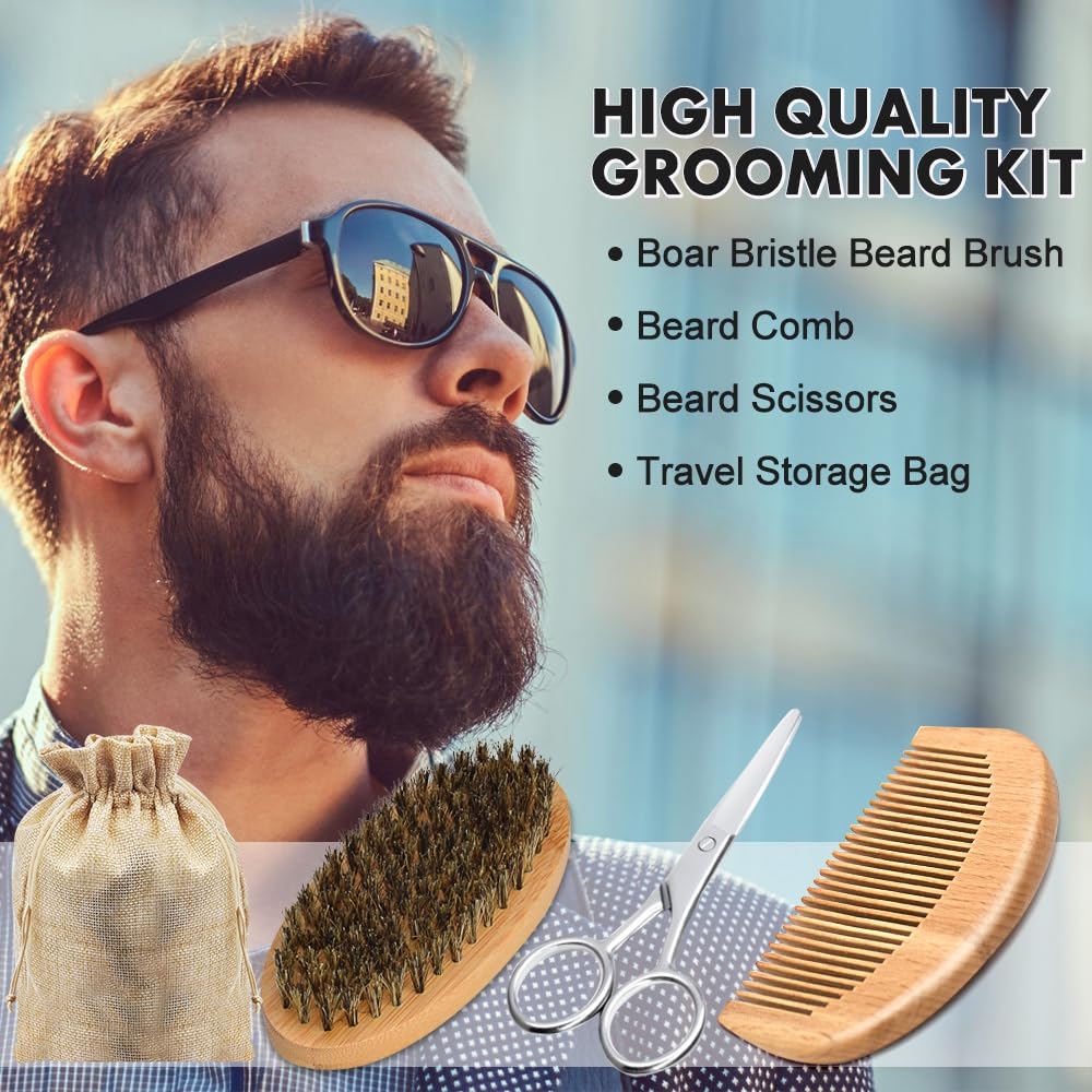 FULLLIGHT TECH Skin Care Gift Set for Men, Beard Care Kit – close-up detail
