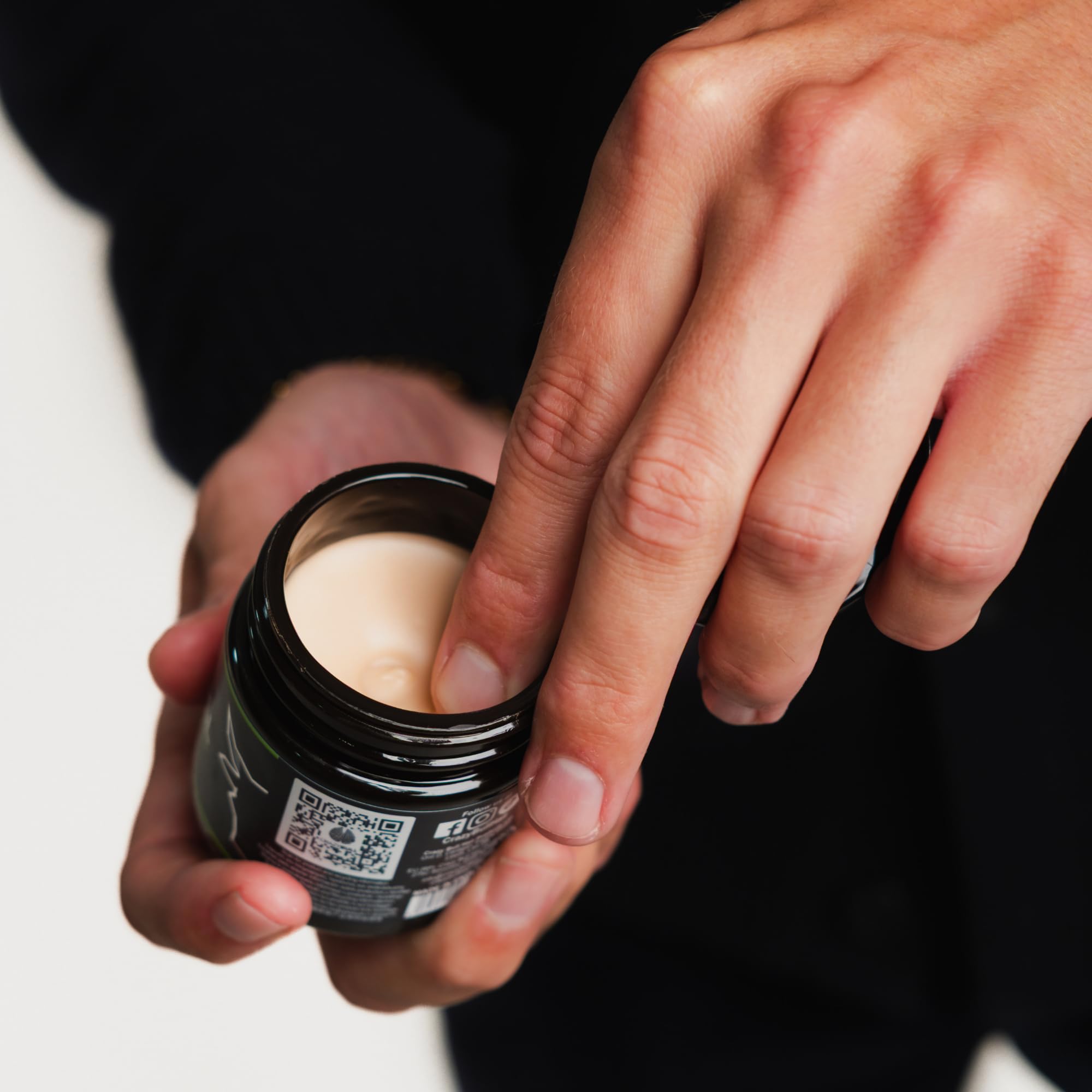 Crazy Bull Hair Play medium hold clay with volcanic ash bentonite, vegan-friendly styling for men, 3.38 oz.