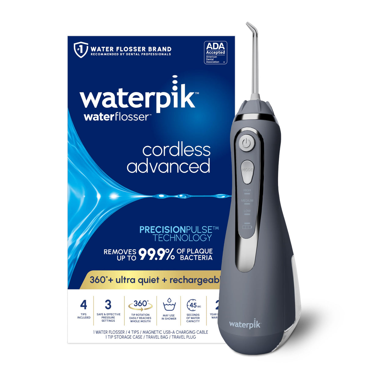Waterpik Cordless Advanced Portable Water Flosser - Waterpik Official Imagery - 1