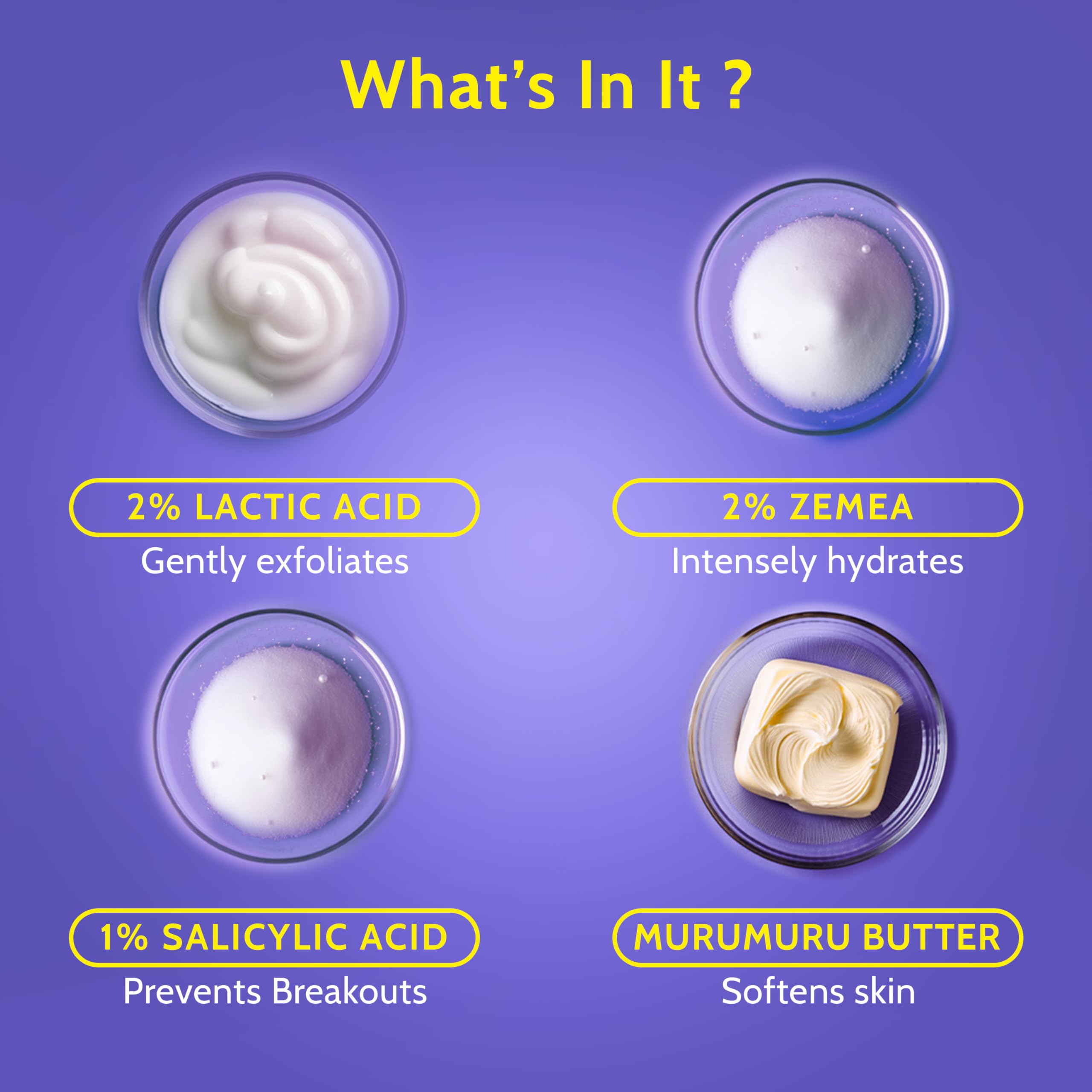 Chemist at Play exfoliating body wash with salicylic and lactic acid, showing a pump bottle and exfoliating texture.