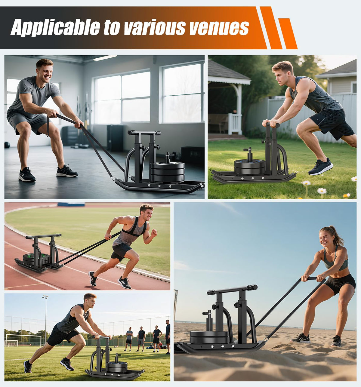 TYRSEN Football Sleds and Chutes, Weight Sled, Workout Fitness Sled for Training- Running Speed, Agility, Soccer, Streng