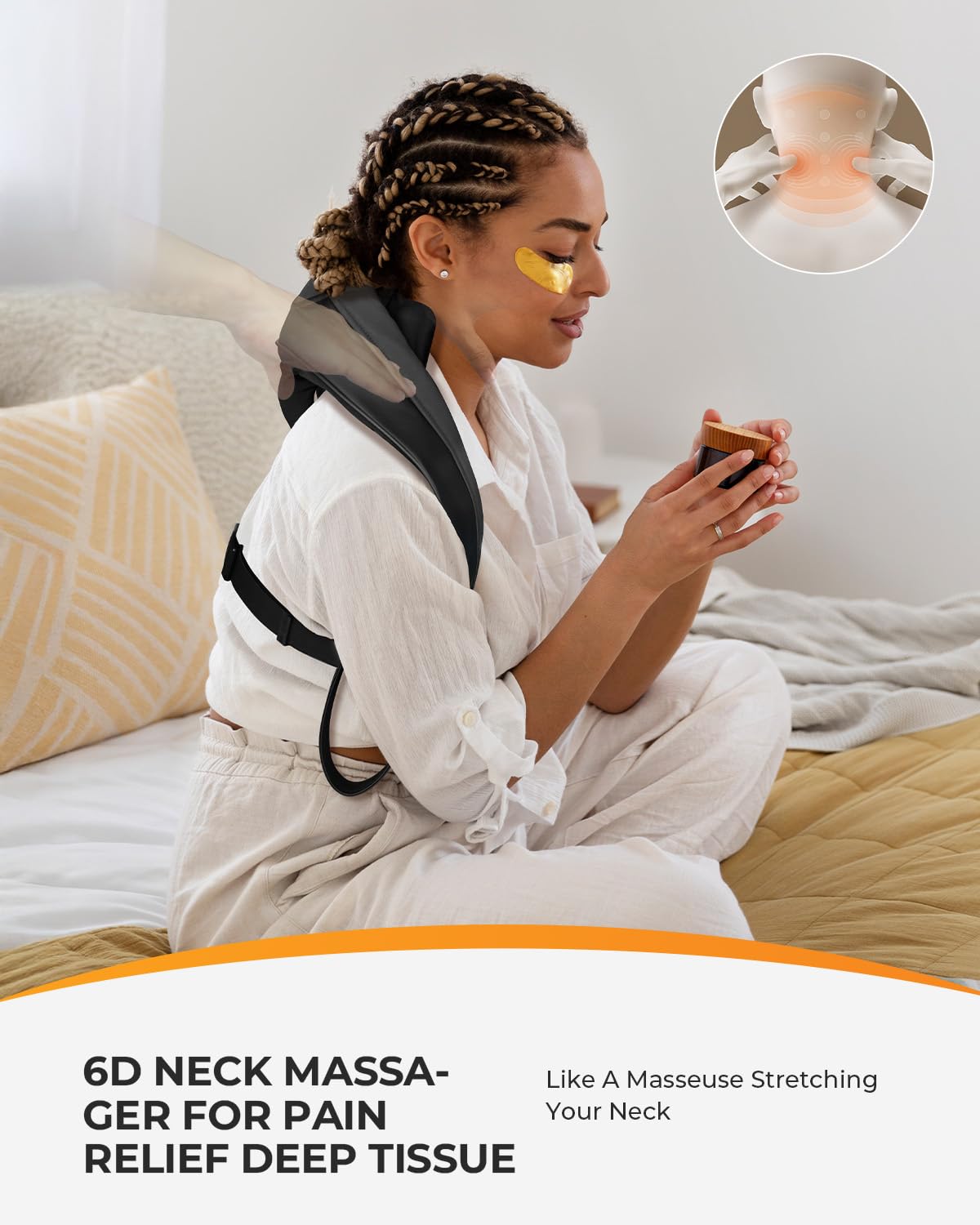 HSA Eligible Cordless Neck Massager with Heat Larger Heating - CooCoCo Official Imagery - 5