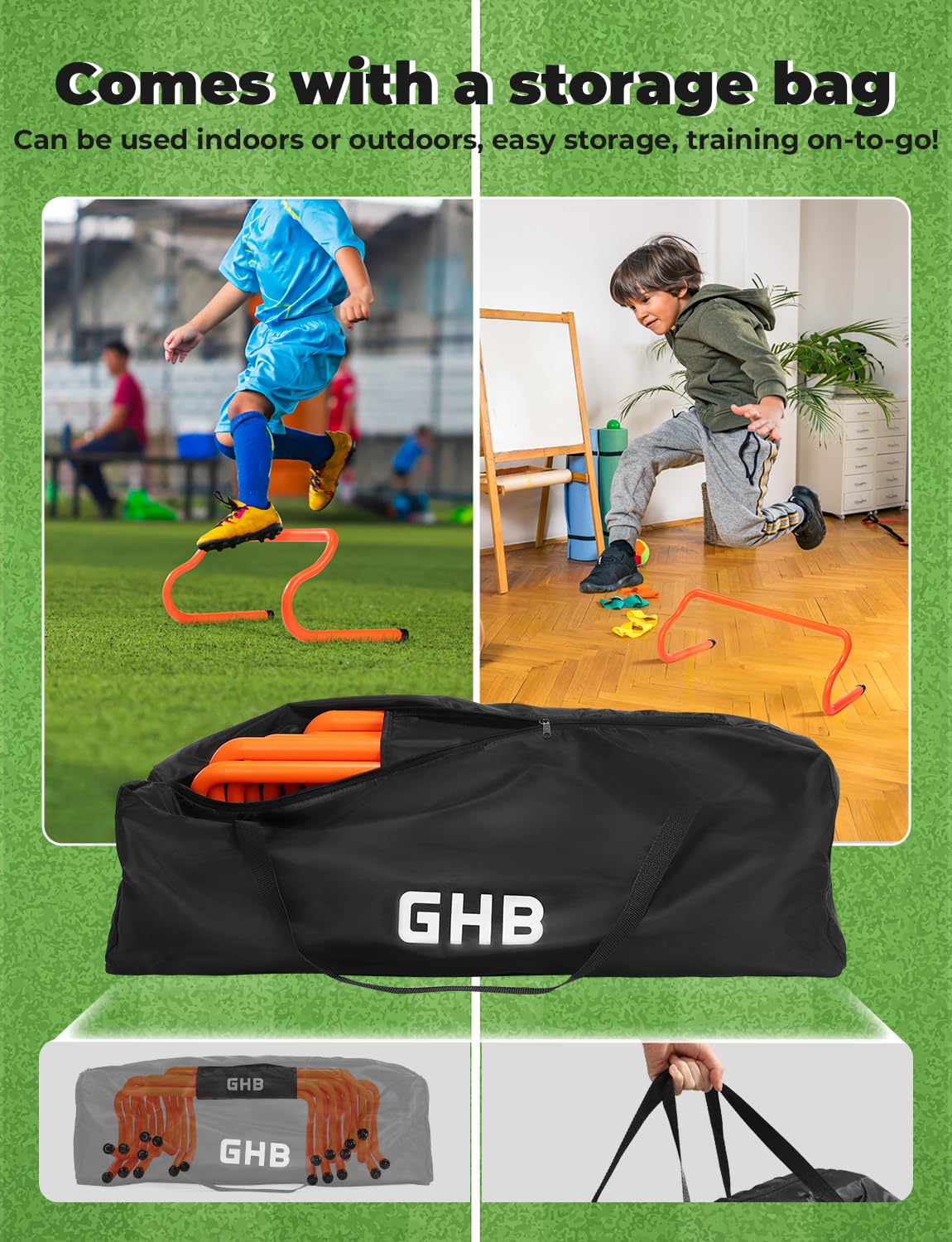 GHB Agility Hurdles 8" Speed Agility Training Hurdles – packaging and label