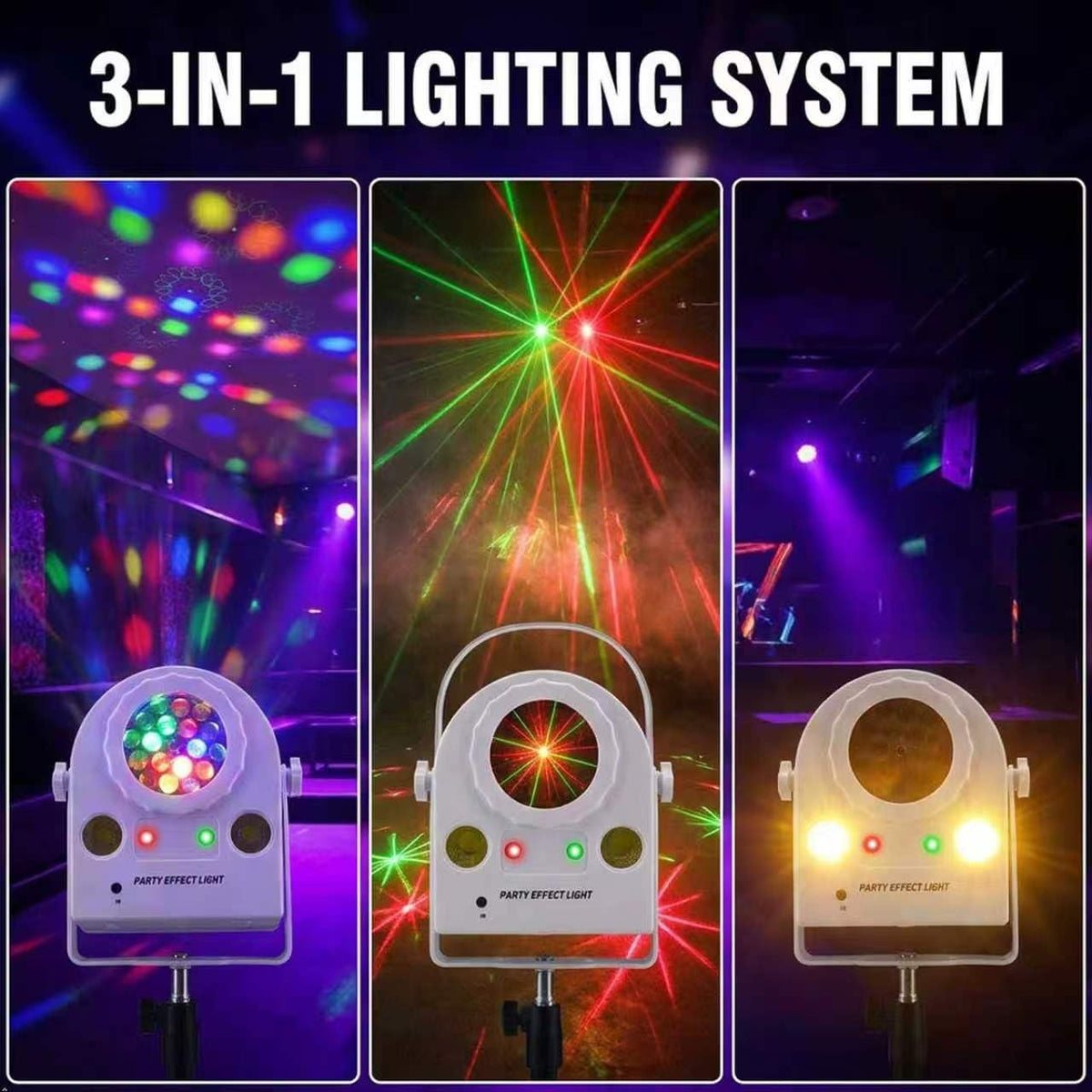 Yiixuyo Disco Ball Party Lights, DJ Party Stage Light – close-up detail in 15000 Kelvin