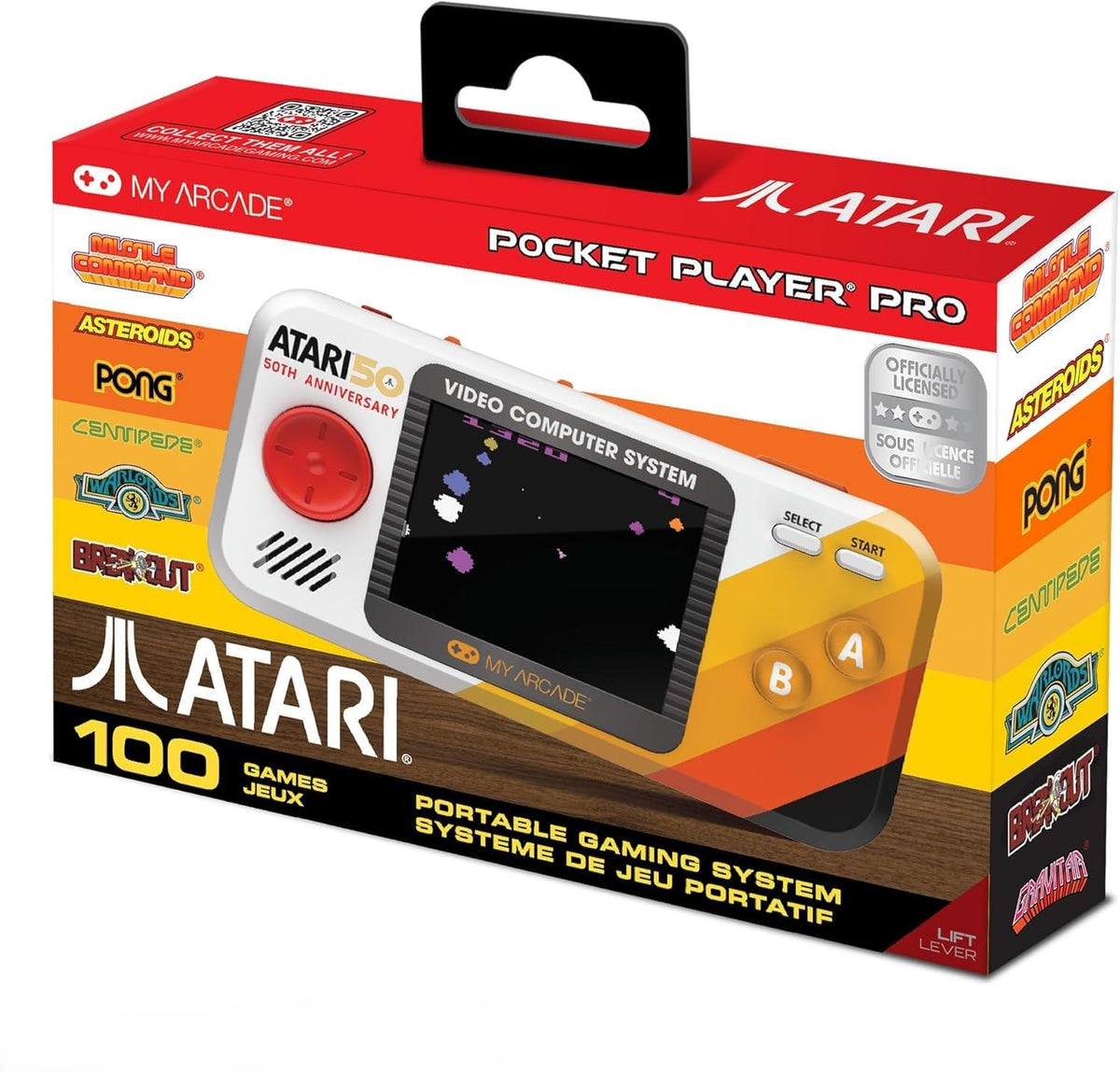 My Arcade Atari Pocket Player Console preloaded with 100 - My Arcade Official Imagery - 1