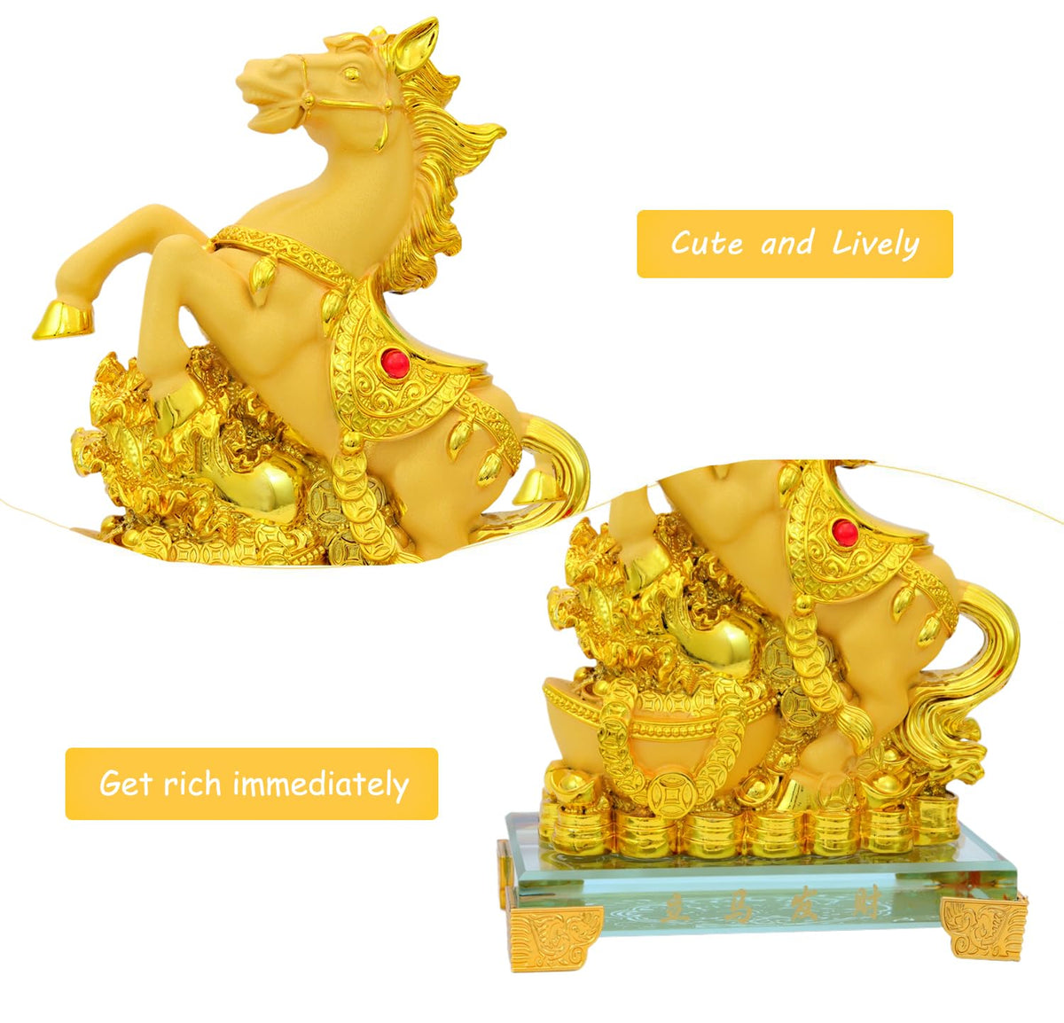 Feng Shui Chinese Zodiac Year Golden Resin Collectible - Bwinka Official Imagery - 7