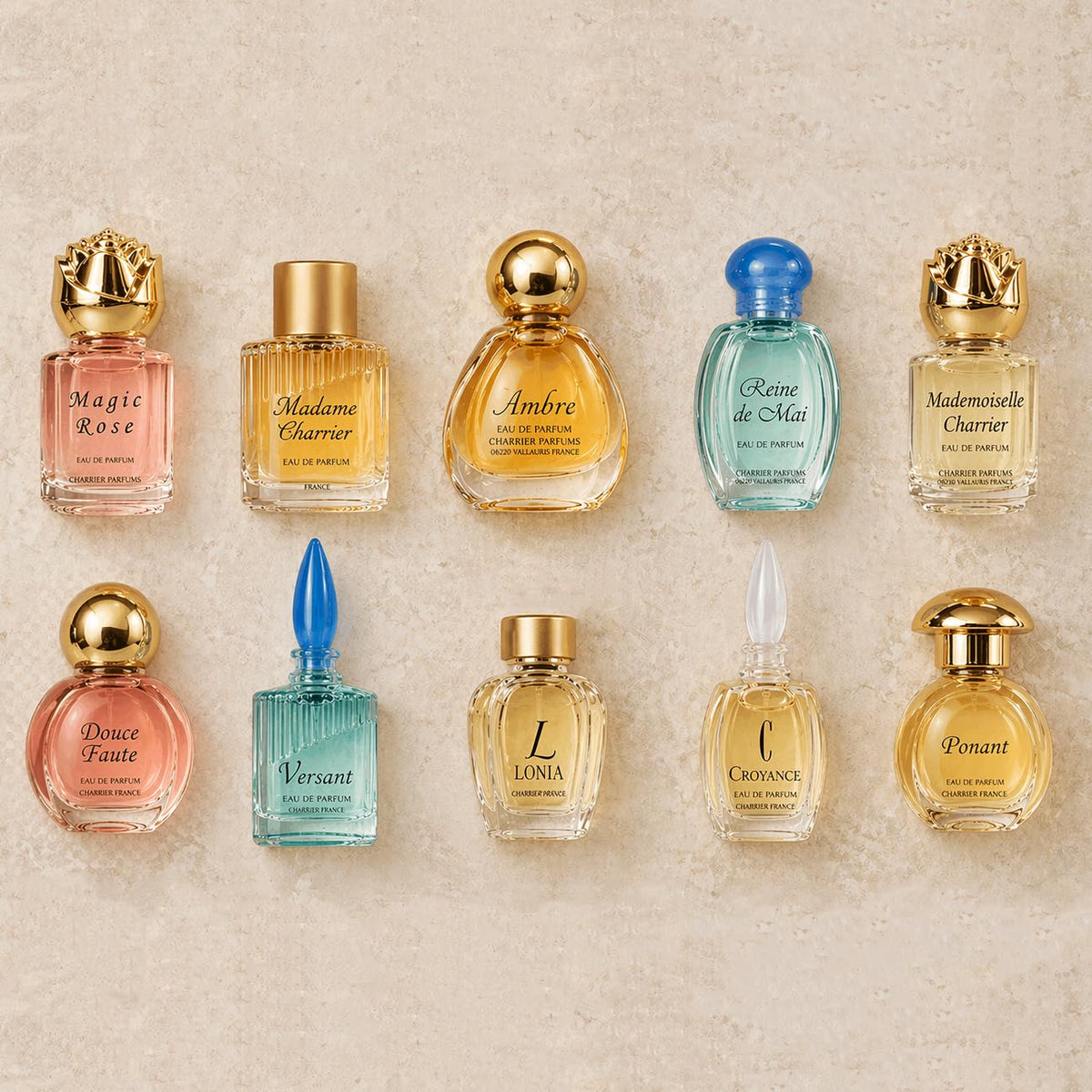 Charrier Parfums 10 Eaux de Parfum Luxurious Gift Box - Made in Provence, France - 57.8 ml – close-up detail
