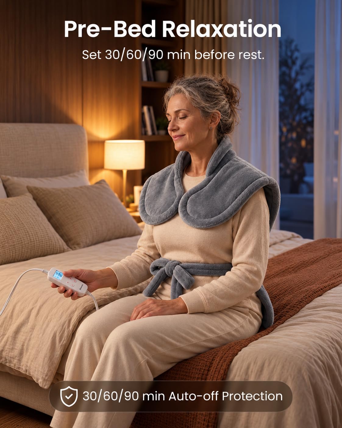 COMFIER Heating Pad for Back FSA Eligible HSA 24 x33 Gray - COMFIER Official Imagery - 7