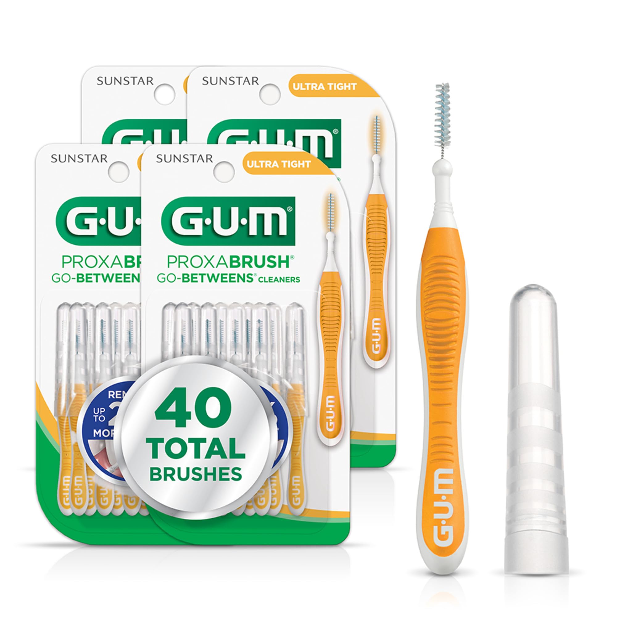 GUM Proxabrush Go-Betweens Ultra Tight Brushes, 10 Count (4 Pack) - Product Imagery
