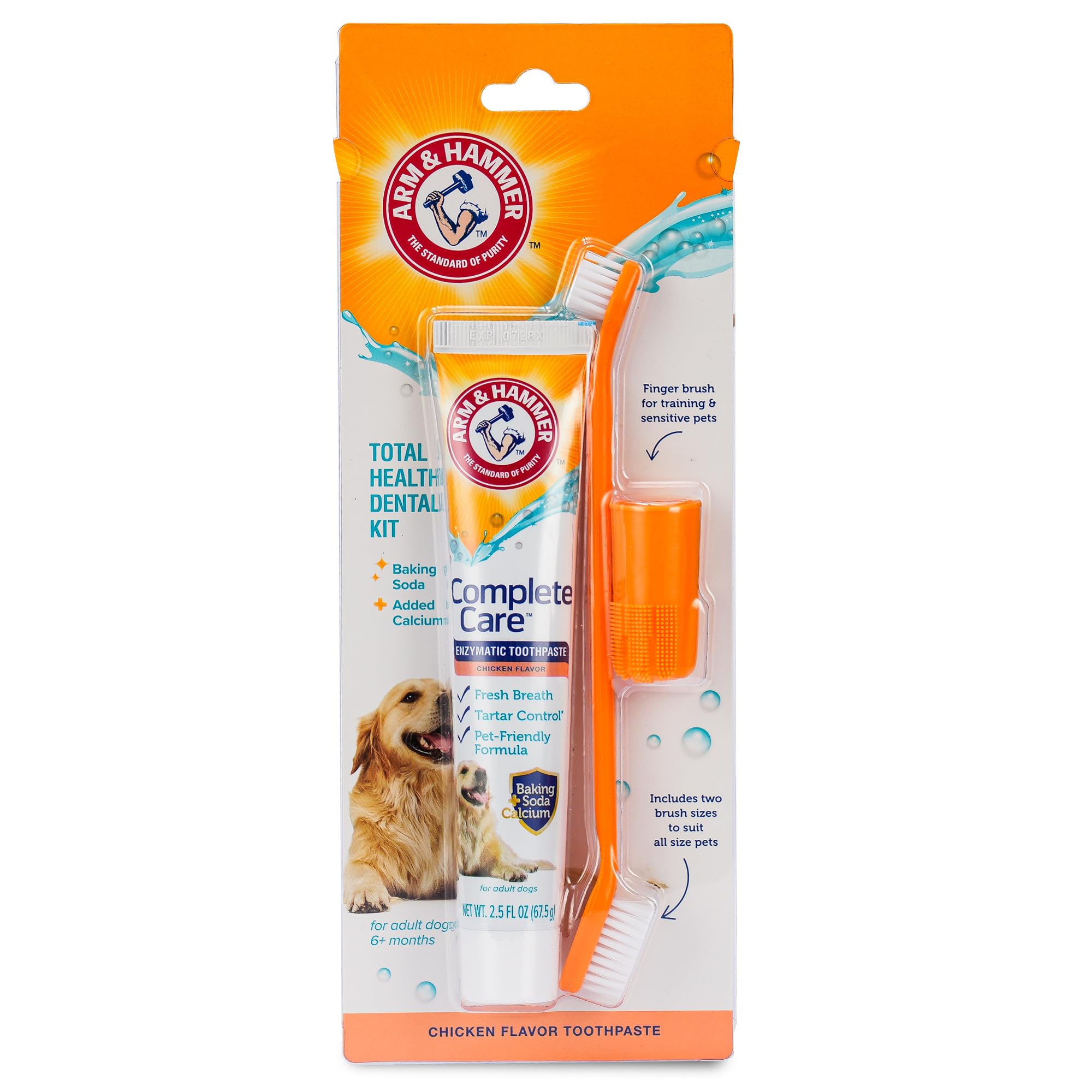 Arm and Hammer Complete Care Dog Dental Kit, Chicken Flavor, 2.5 - Product Imagery