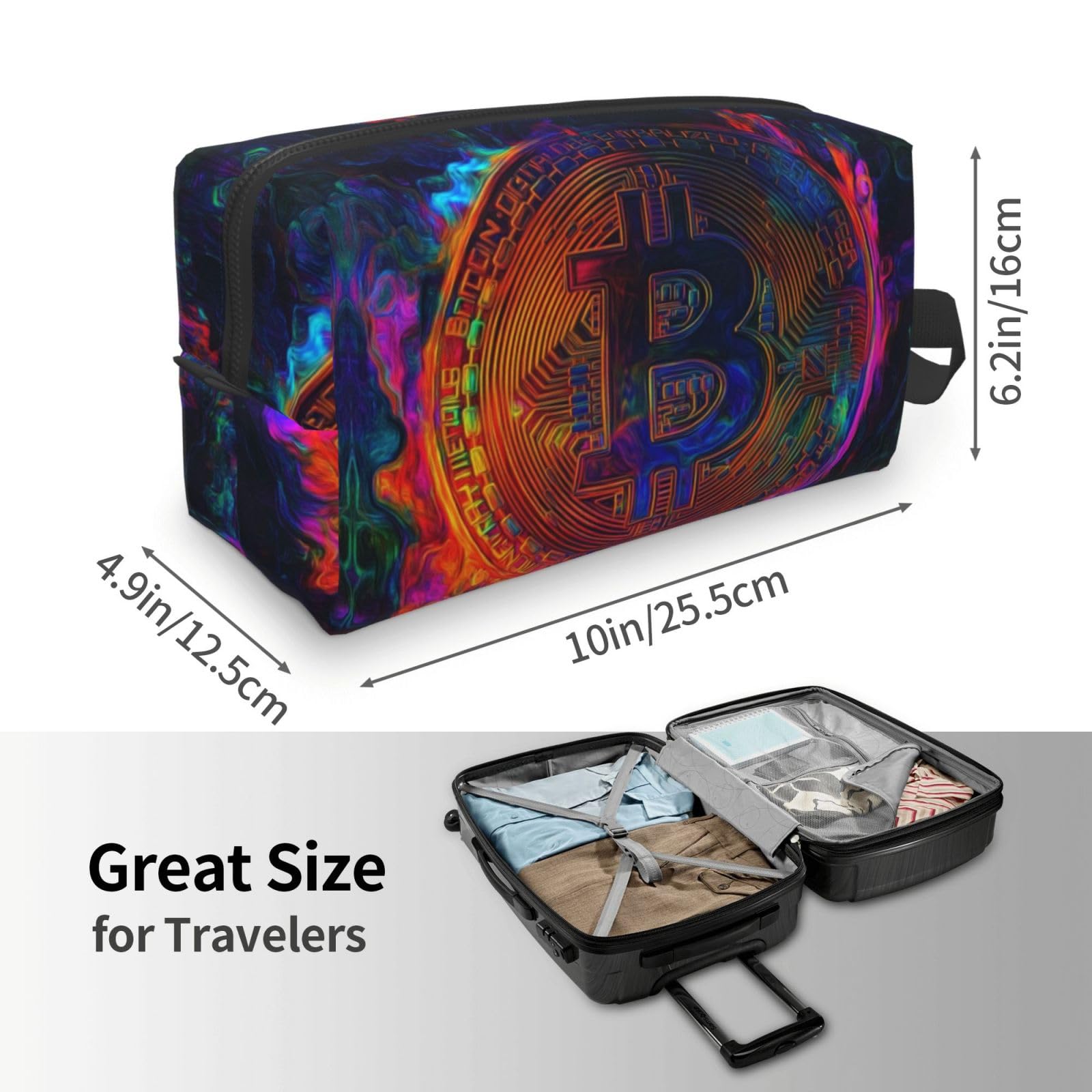 SXZVVBN colorful large capacity travel toiletry bag made of durable Oxford cloth, ideal for cosmetics and makeup organization.