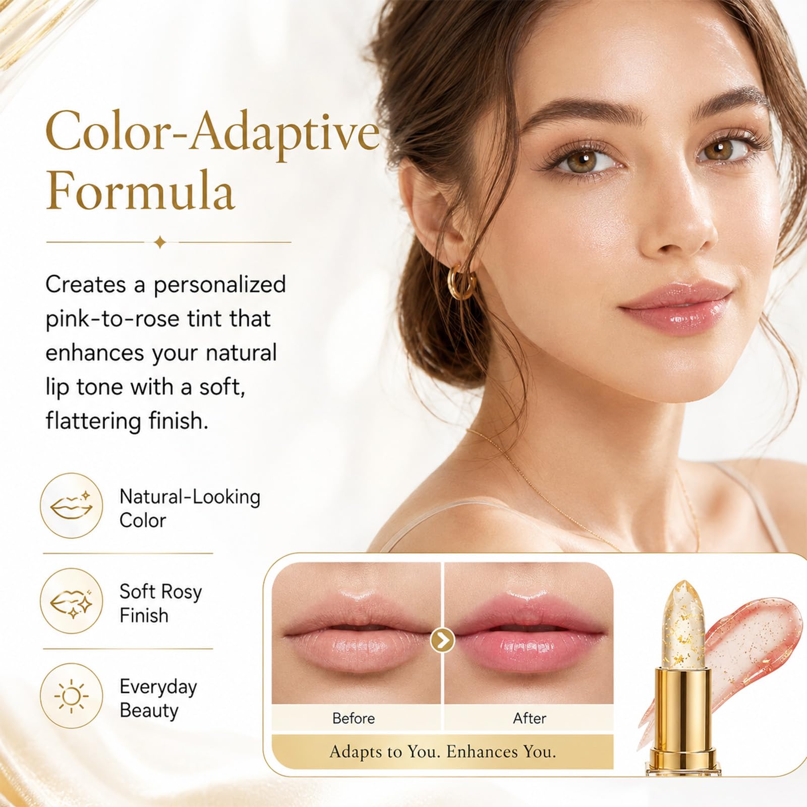 RCSCBC Kivora Lipstick lip color tube showing long-lasting moisturizing lip tint in a sleek design.