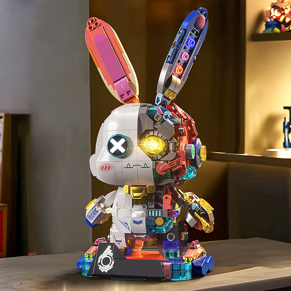 Punk Style Mechanical Rabbit Building Set with LED Light for - Xingya youpin Official Imagery - 8