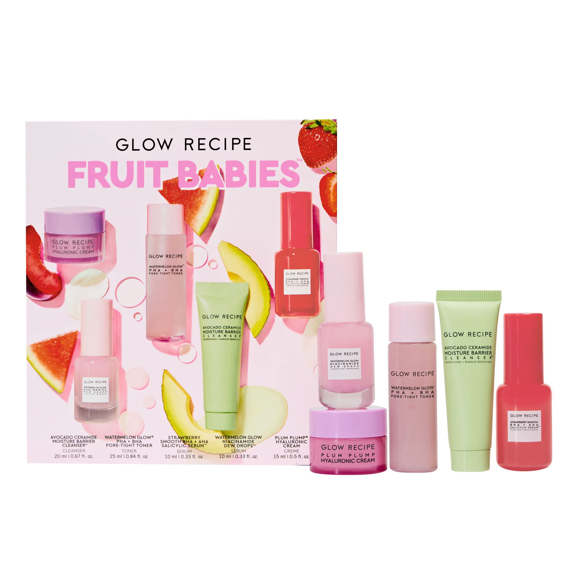 Glow Recipe - Fruit Babies Bestsellers Kit - Mini Travel Size - Product Imagery