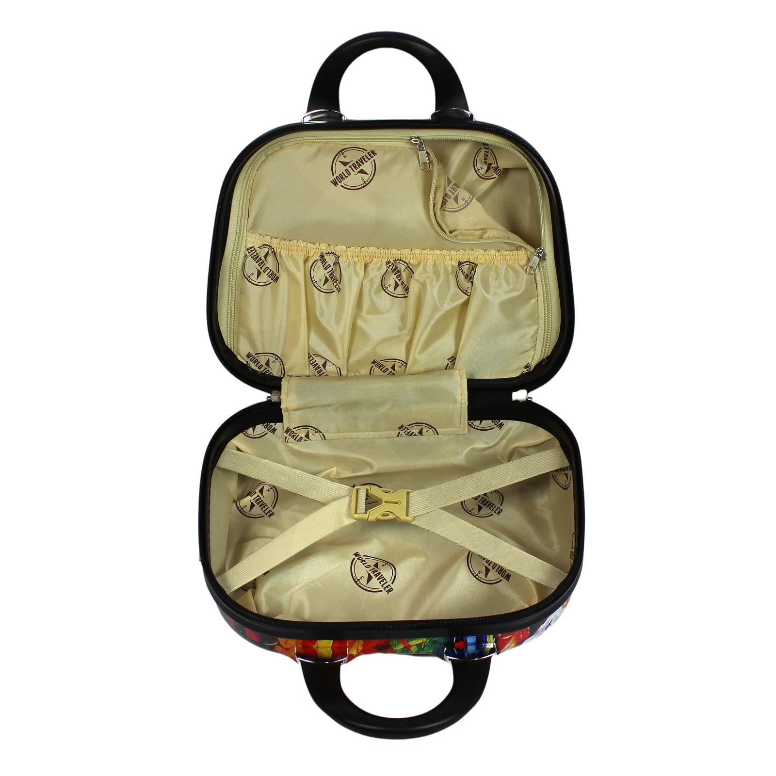 World Traveler 13-inch Paris Nights cosmetic tote bag, stylish handbag with a Paris-themed design, perfect for travel and organization.