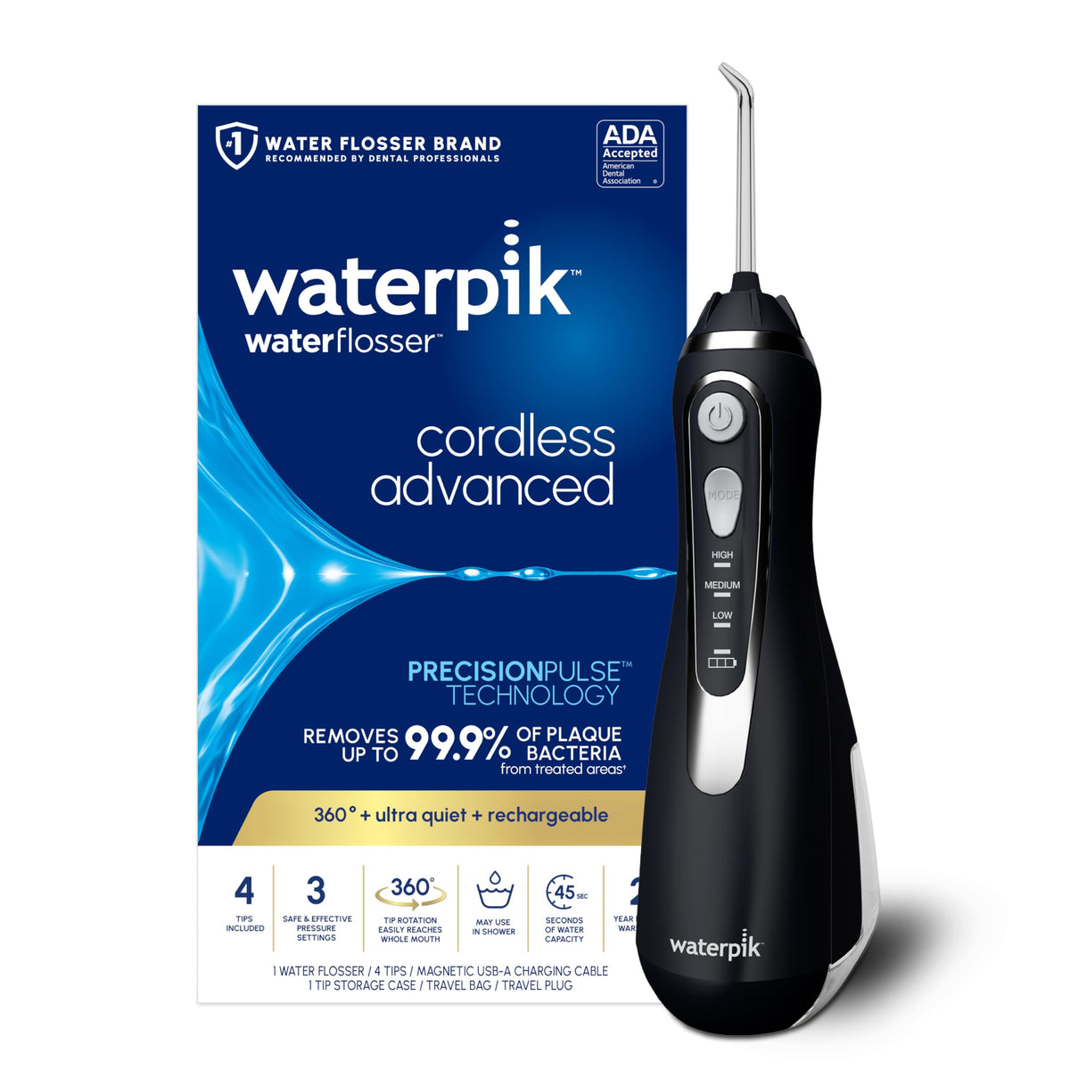 Waterpik Cordless Advanced Portable Water Flosser - Waterpik Official Imagery - 1