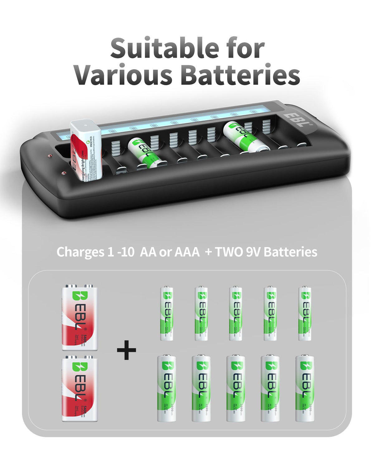 EBL AAA Rechargeable Batteries 8 Count Ni MH 1100mAh 1 2V - EBL Official Imagery - 4