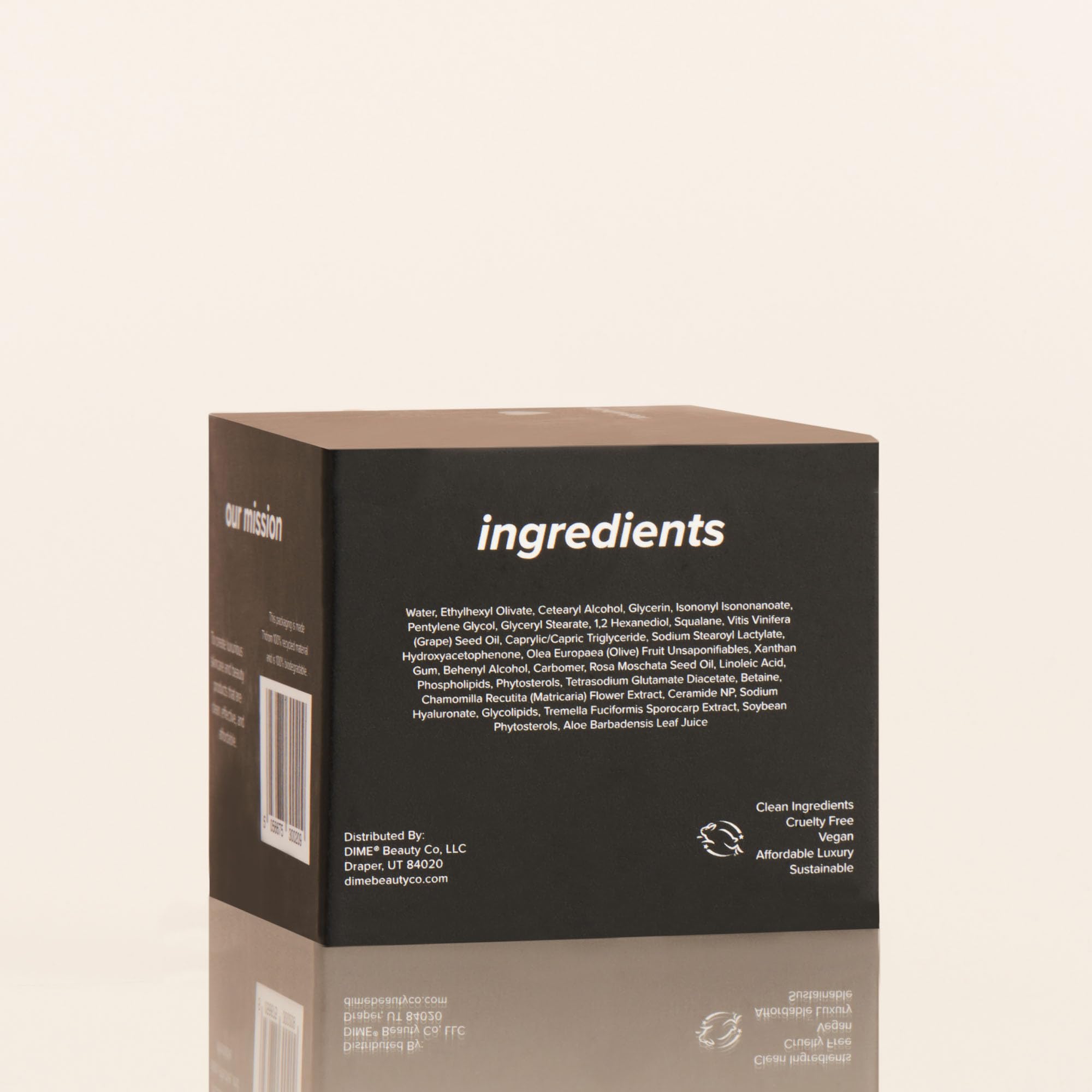 DIME Beauty Restorative Night Cream with ceramides in a 1.7oz jar, showcasing smooth, creamy moisturizer for sensitive skin.