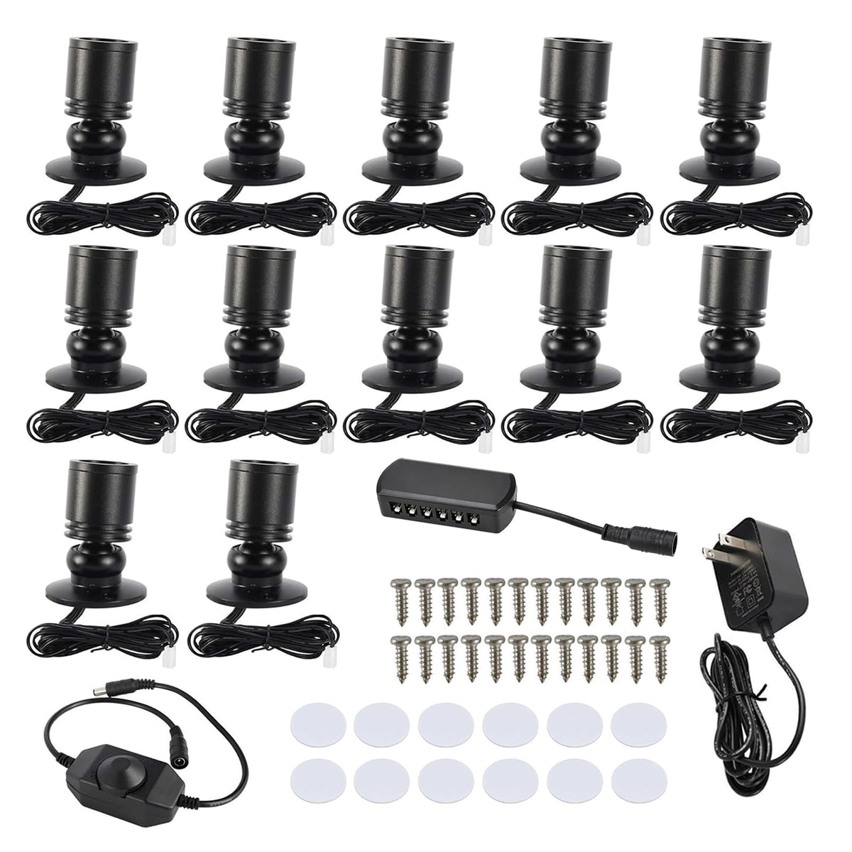 Yaeccc 12pcs Mini Spotlight for Displays, Small LED Mini Spotlight Indoor – Pack-12,Daylight 6400k, Aluminum