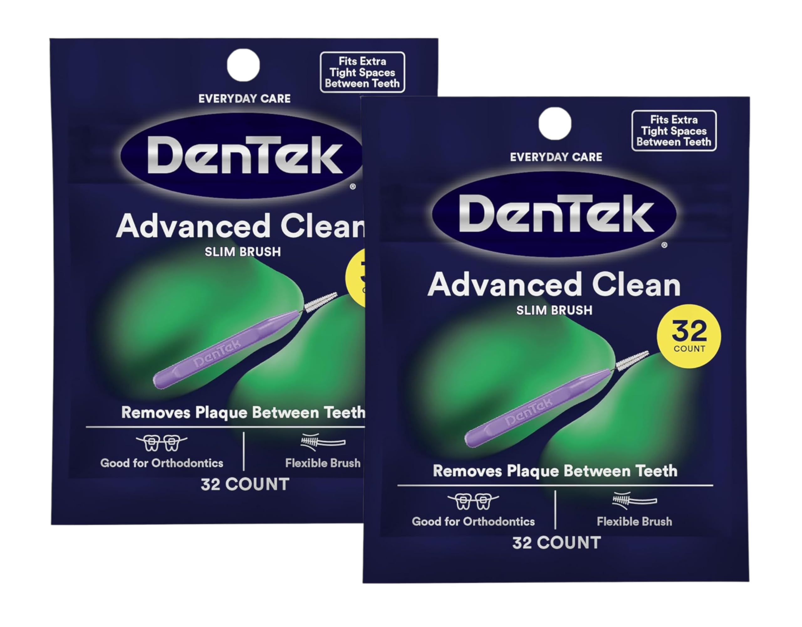 DenTek Complete Clean Easy Reach Floss Picks, Advanced Fluoride - Product Imagery