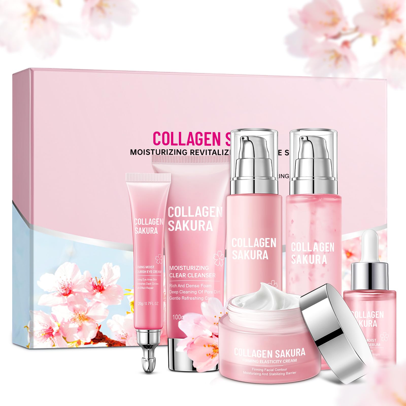 Sakura Skin Care Set for Teen Girls, Cherry Blossom Skincare - Product Imagery